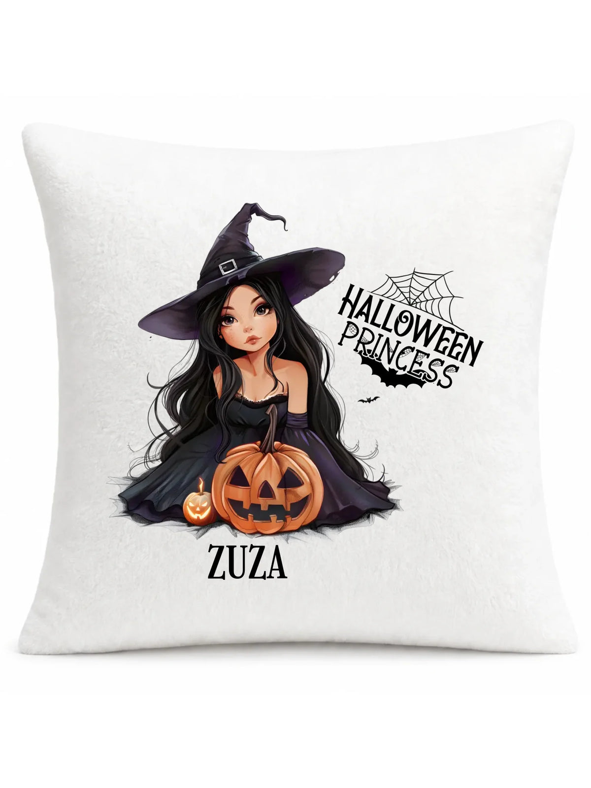 Poduszka halloweenowa - Czarownica z dynią - personalizowana HL10