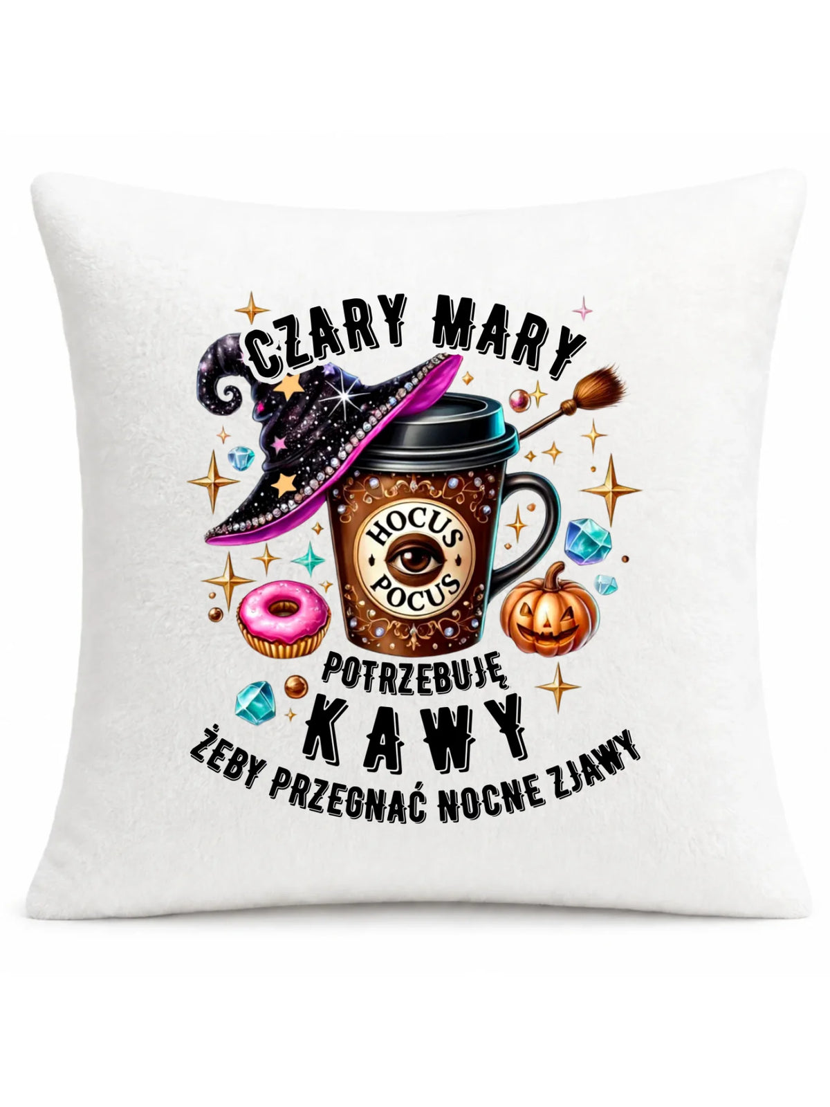 Poduszka na Halloween - Potrzebuję kawy HL03