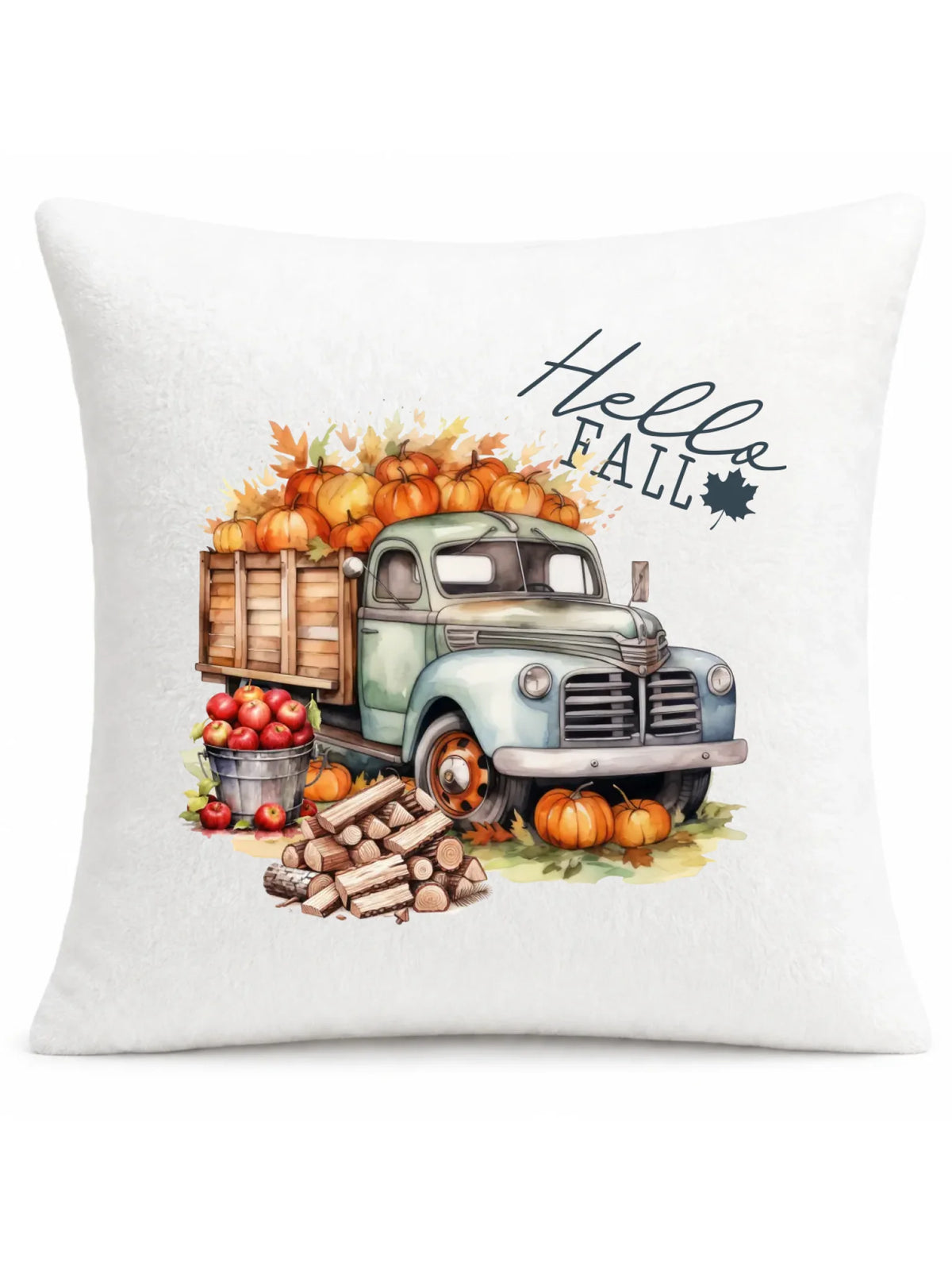 Poduszka jesienna – Hello Fall ciężarówka z dyniami JS08