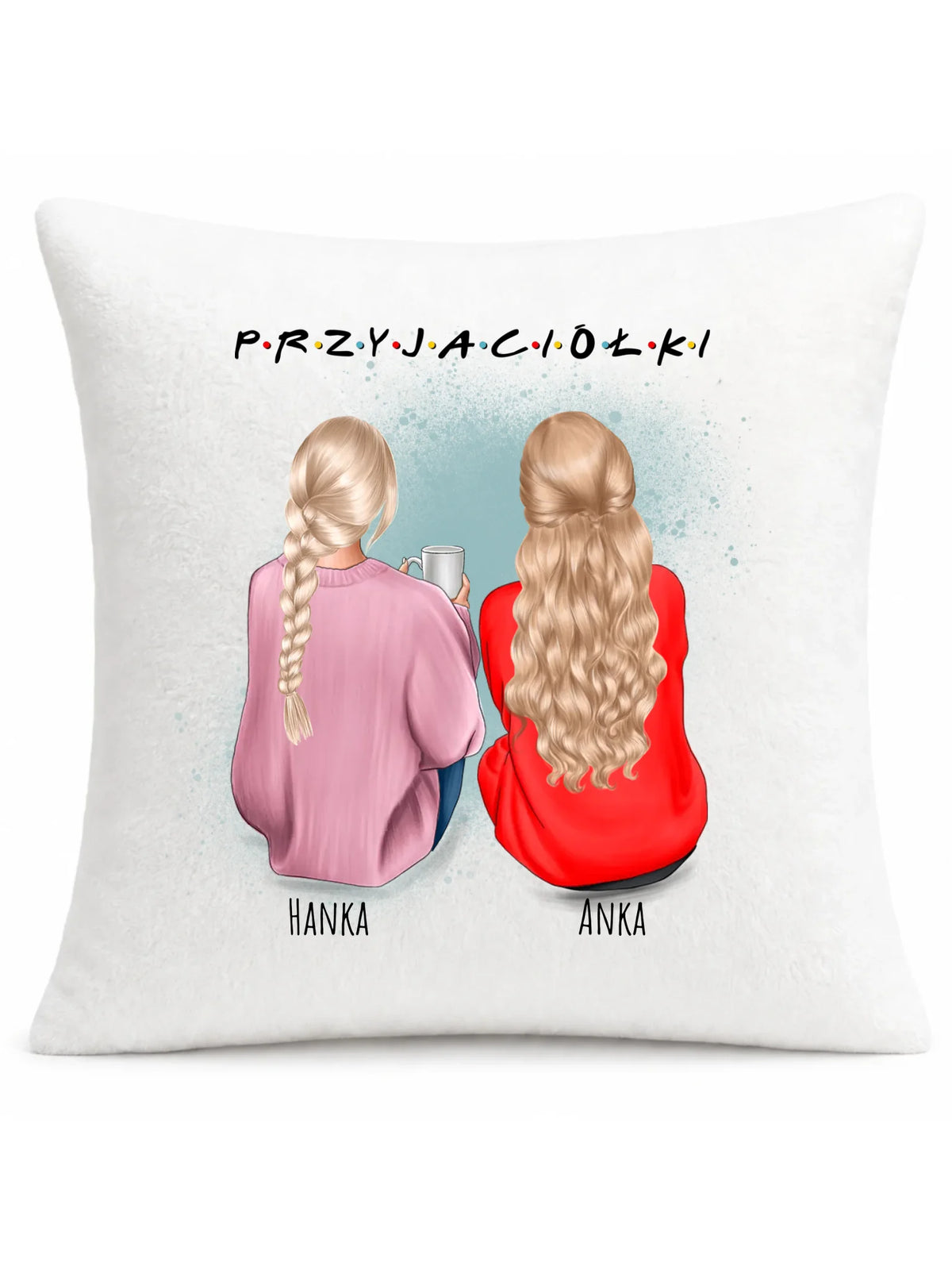 Poduszka - prezent dla przyjaciółki - personalizowane postacie 2-4 osoby PR02