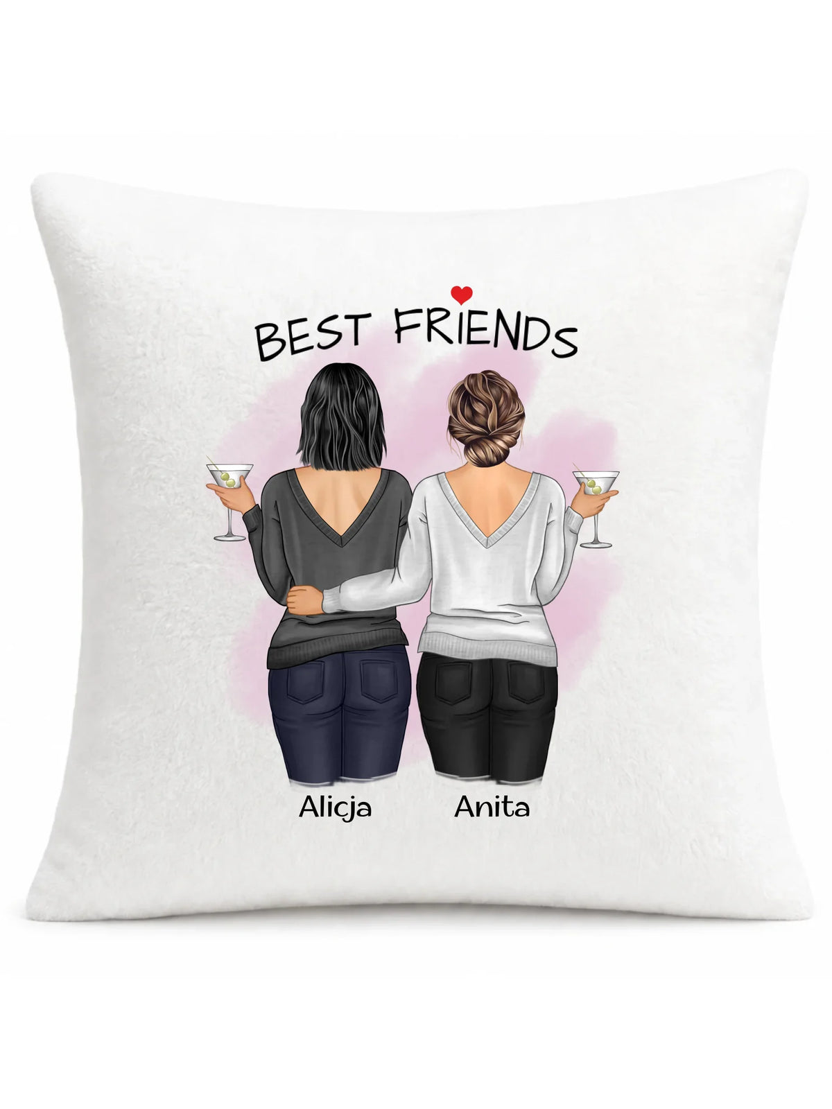Poduszka - prezent dla przyjaciółki - Best Friends - personalizowane postacie 2-4 osoby PR03