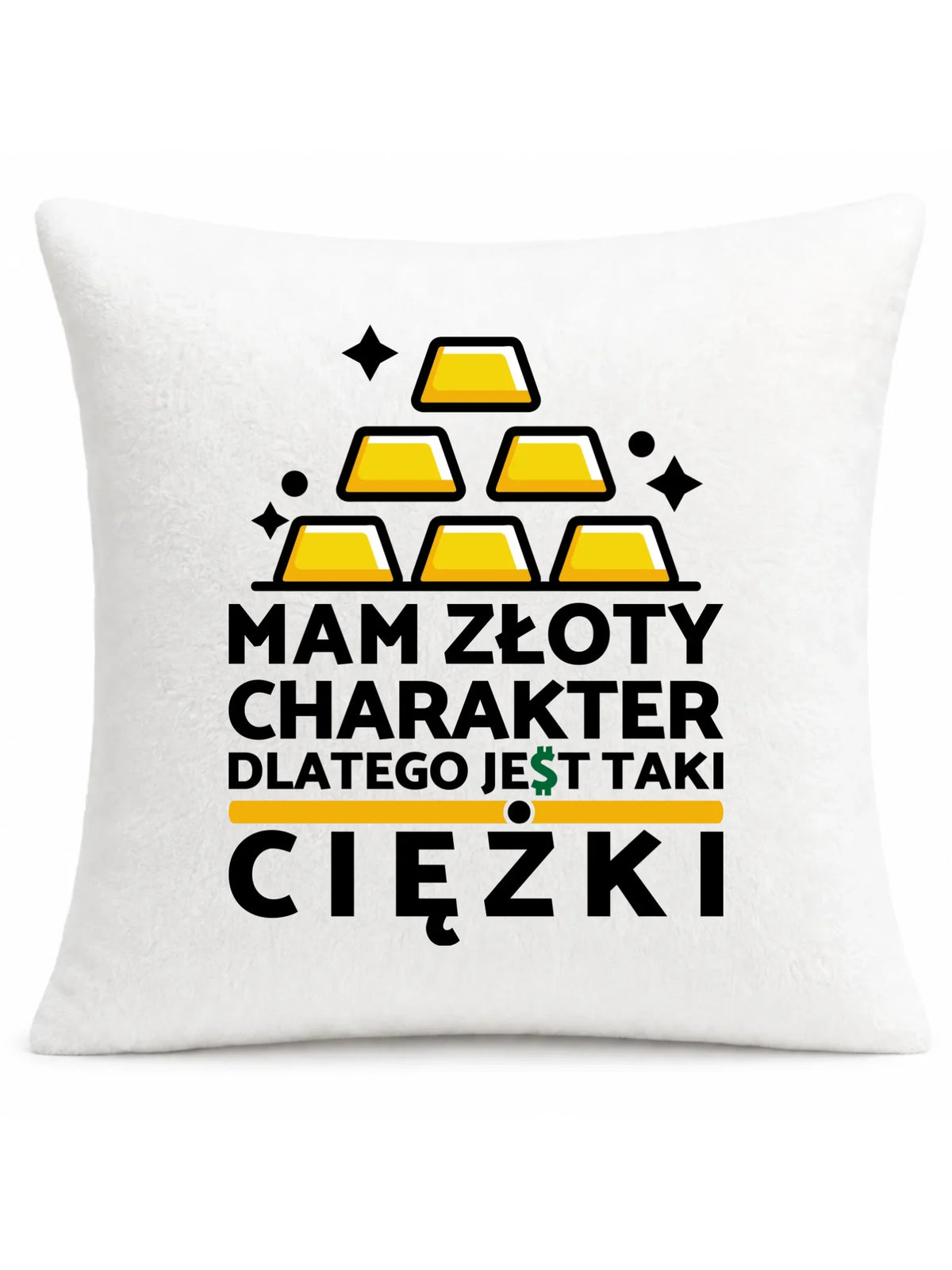 Poduszka - prezent dla chłopaka - Złoty charakter DCH16
