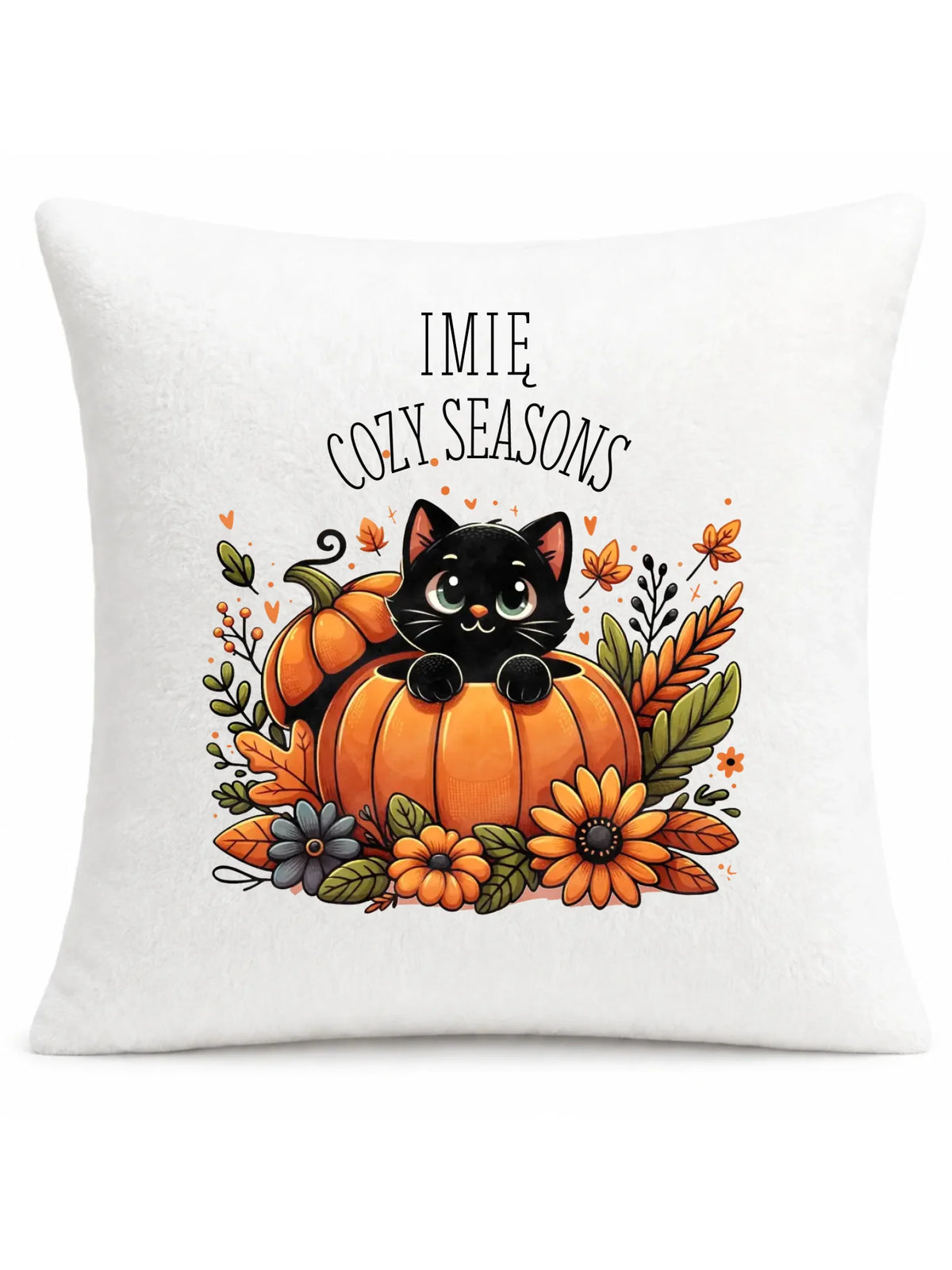 Poduszka jesieniara  - Cozy Seasons - personalizowana JS01