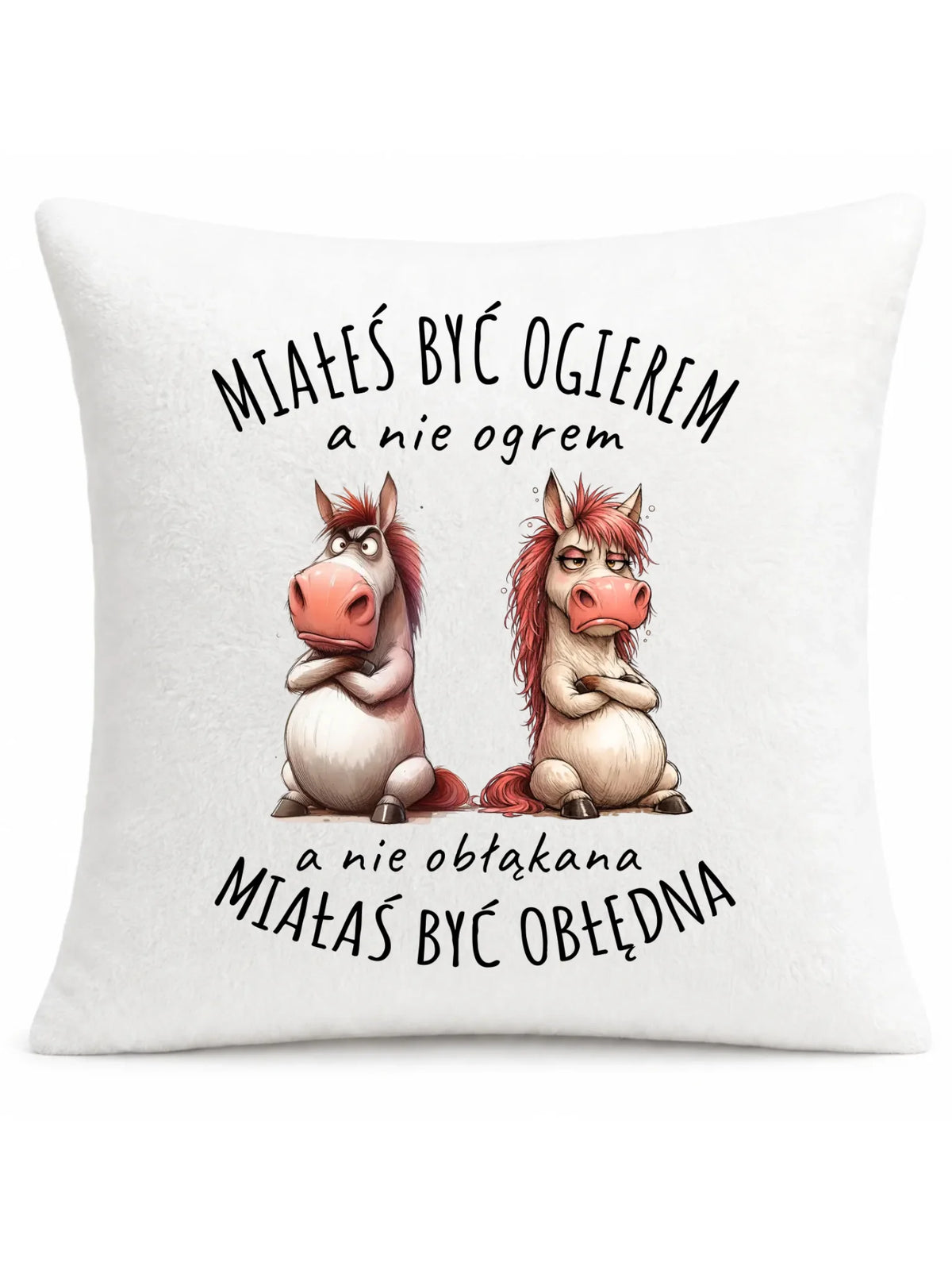 Poduszka dla par - Ogier & Obłędna - śmieszna W85
