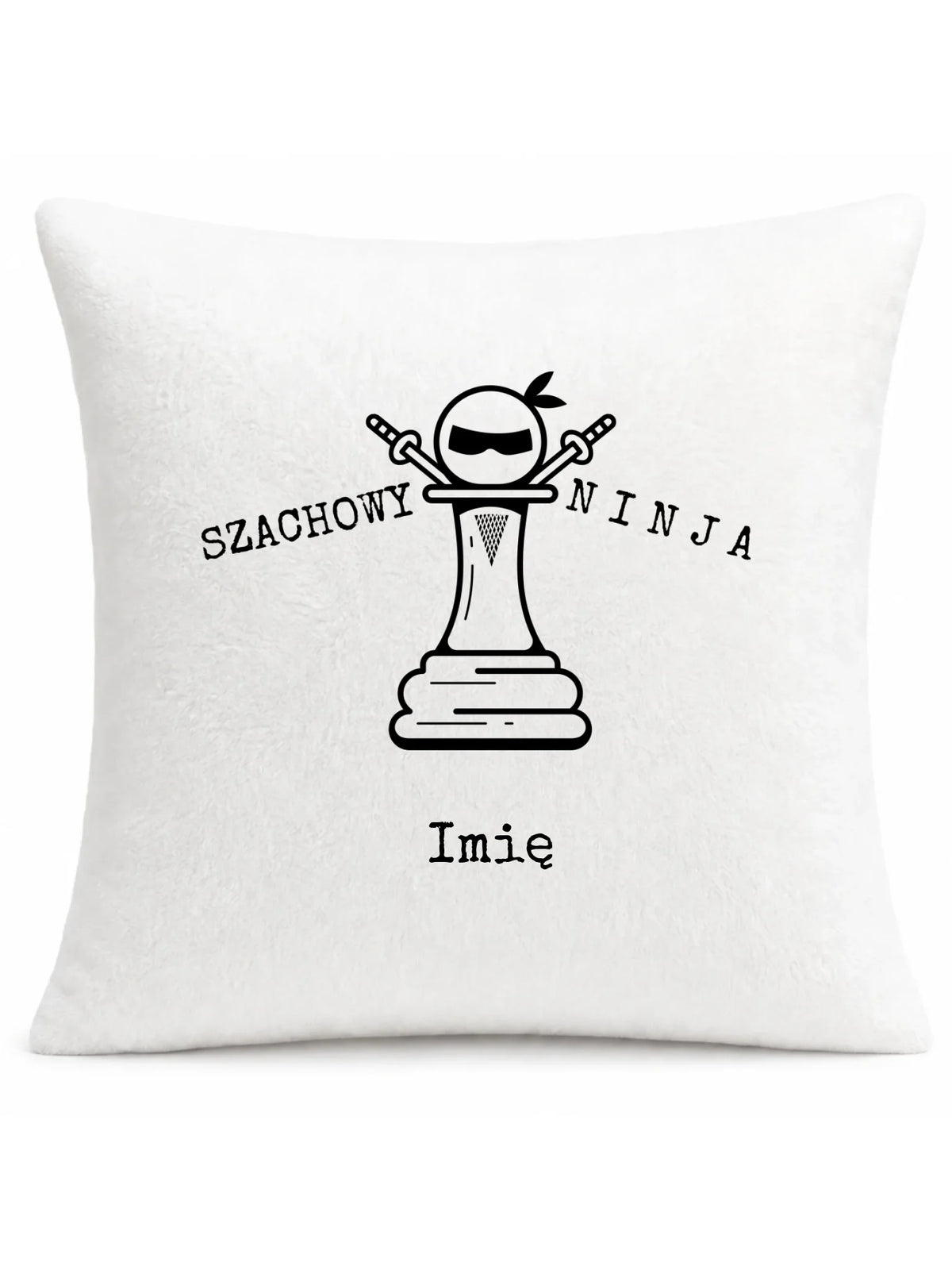 Poduszka dla szachisty - Szachowy ninja - personalizowana HSZ01