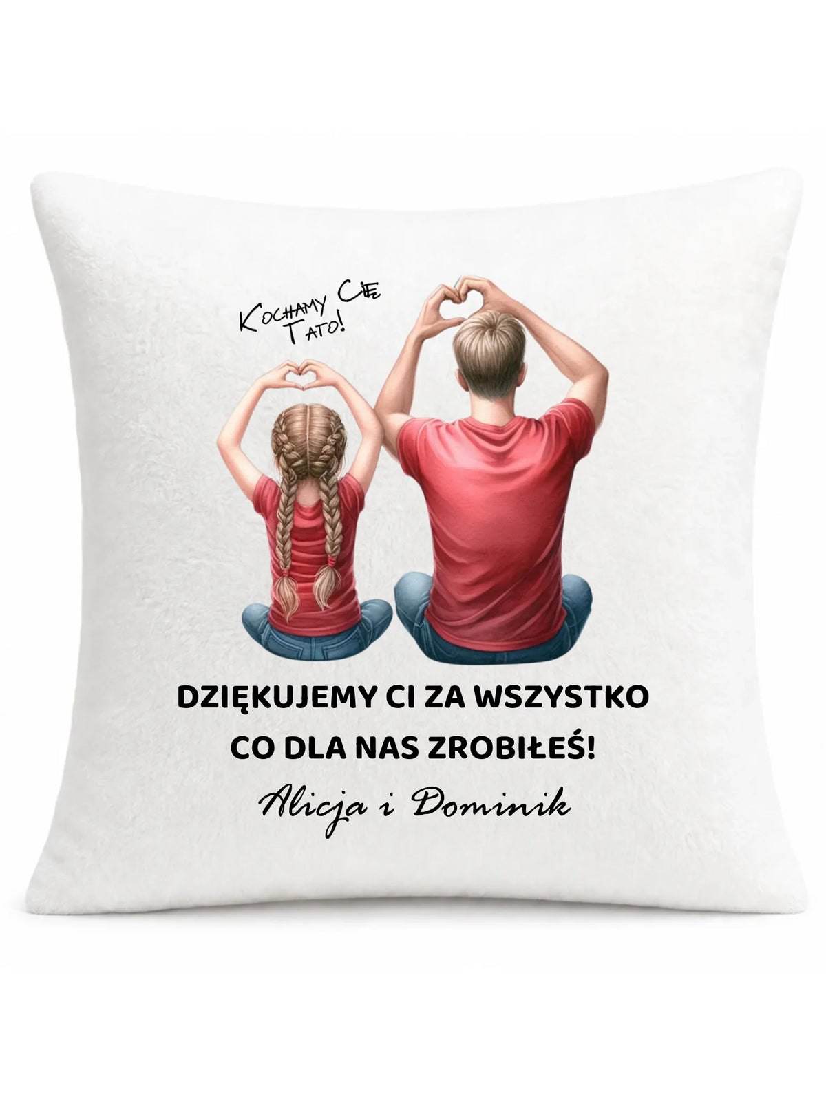Poduszka dla taty od dzieci - Dziękujemy Ci Tato - personalizowana DT14