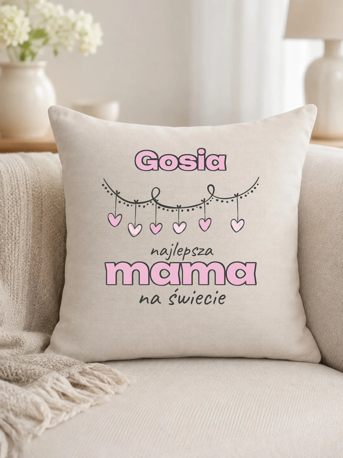 Poduszka dla mamy - Najlepsza Mama - personalizowana DM27