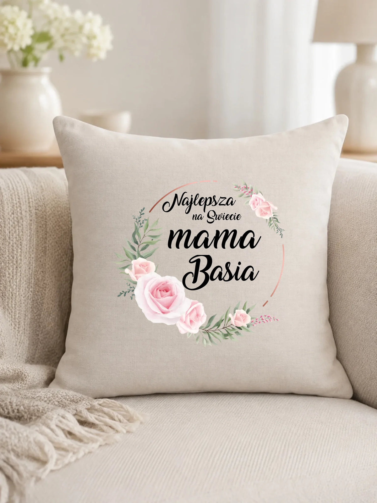 Poduszka dla mamy - Najlepsza na Świecie mama - personalizowana DM17