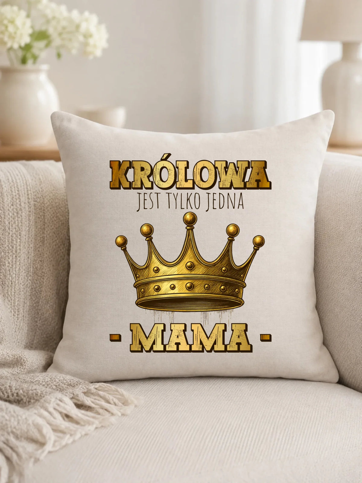 Poduszka dla mamy - Królowa jest tylko jedna Mama DM13