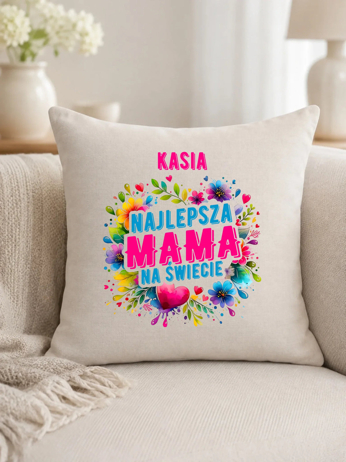 Poduszka dla mamy - Najlepsza Mama - personalizowana DM15