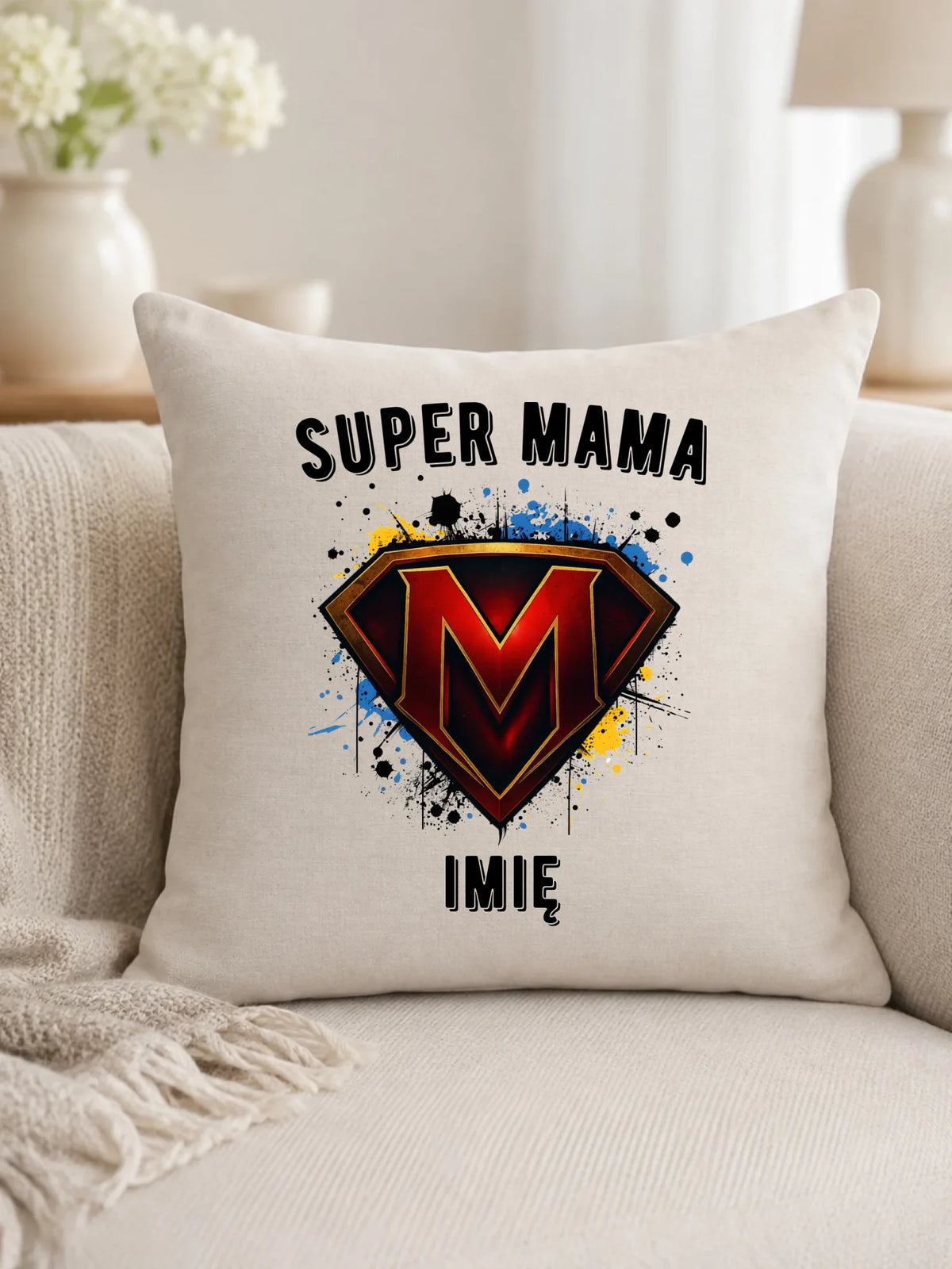 Poduszka dla mamy - Super Mama - personalizowana DM07