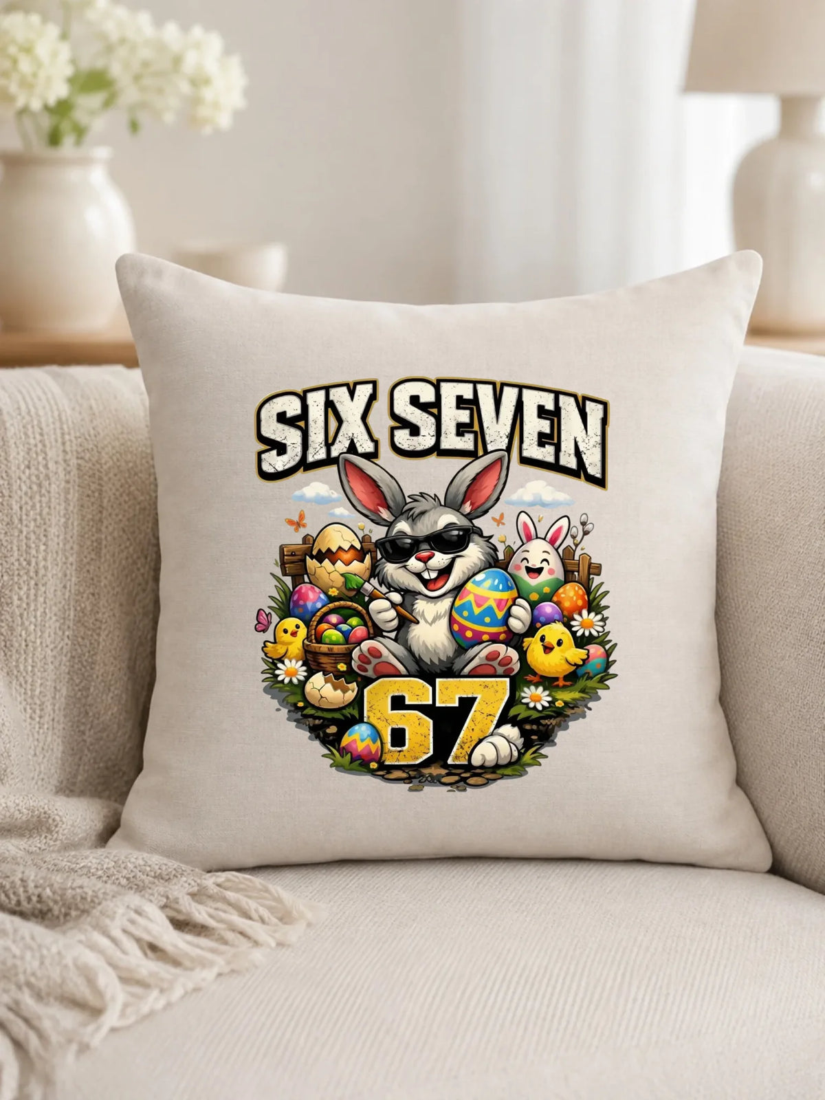 Poduszka wielkanocna - Zając Six Seven 67 WN10