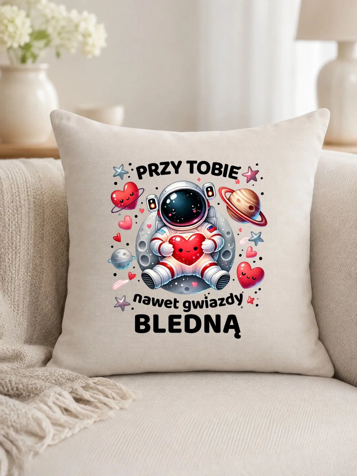 Poduszka dla par - Przy Tobie nawet gwiazdy bledną W57