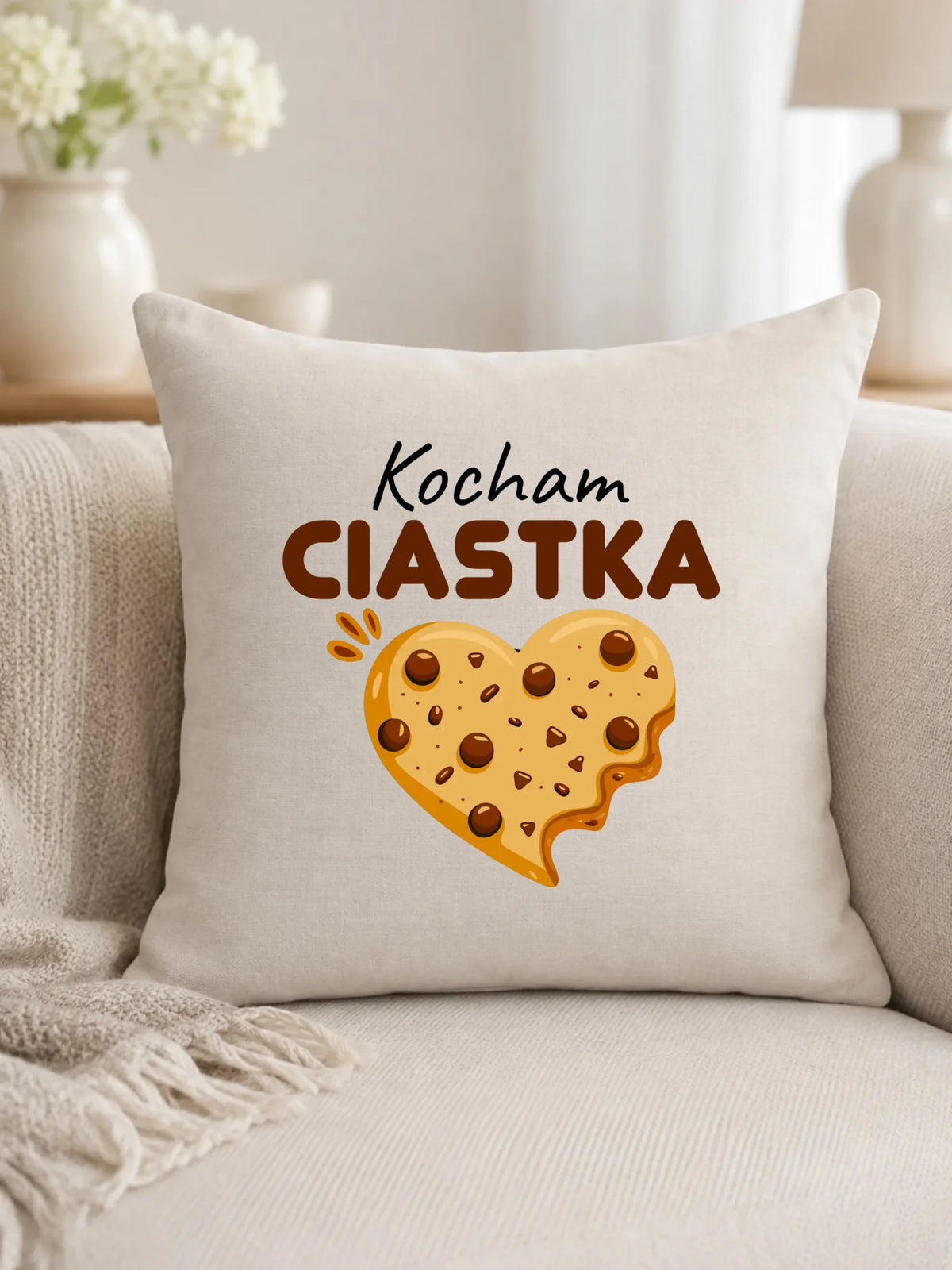 Poduszka dla niej - Kocham Ciastka W53