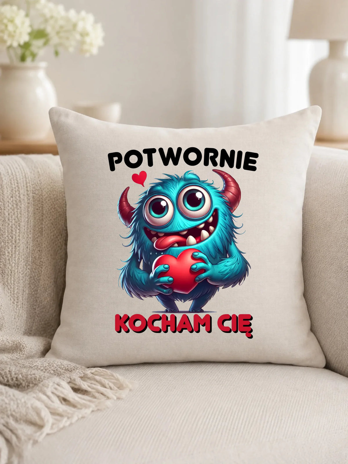 Poduszka dla par - Potwornie Kocham Cię W45