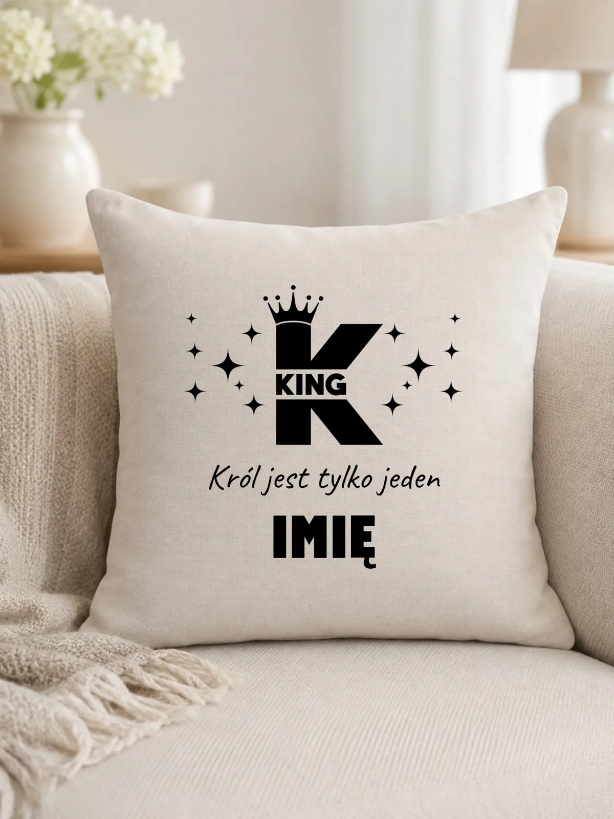 Poduszka dla niego - King Król jest tylko jeden - personalizowana W40