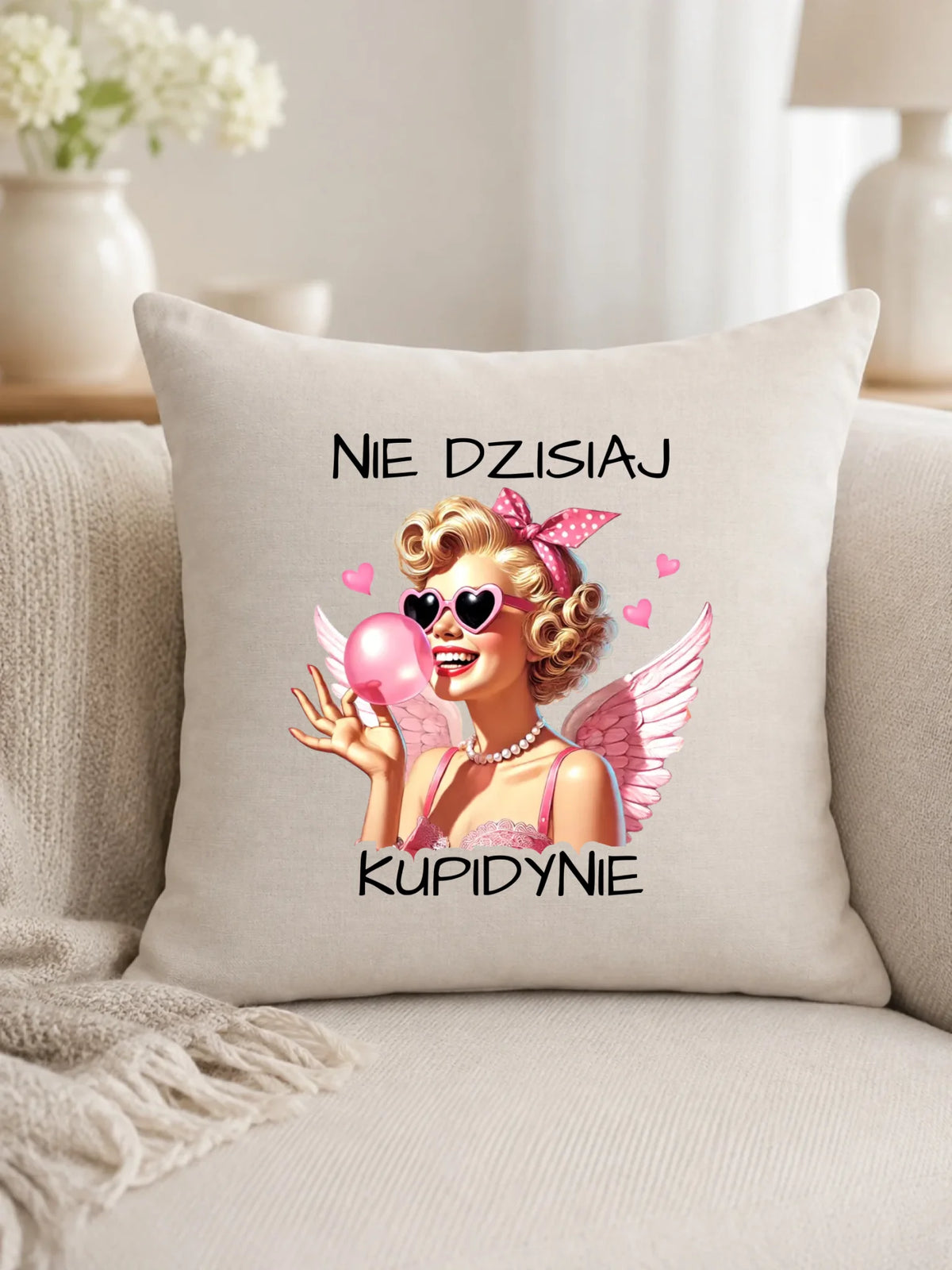 Poduszka na Walentynki dla singielki - Nie dzisiaj W18