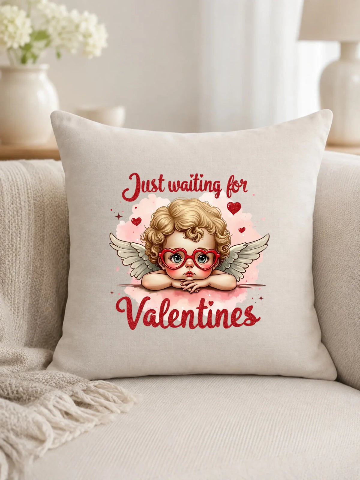 Poduszka na Walentynki - Just waiting for Valentines W24