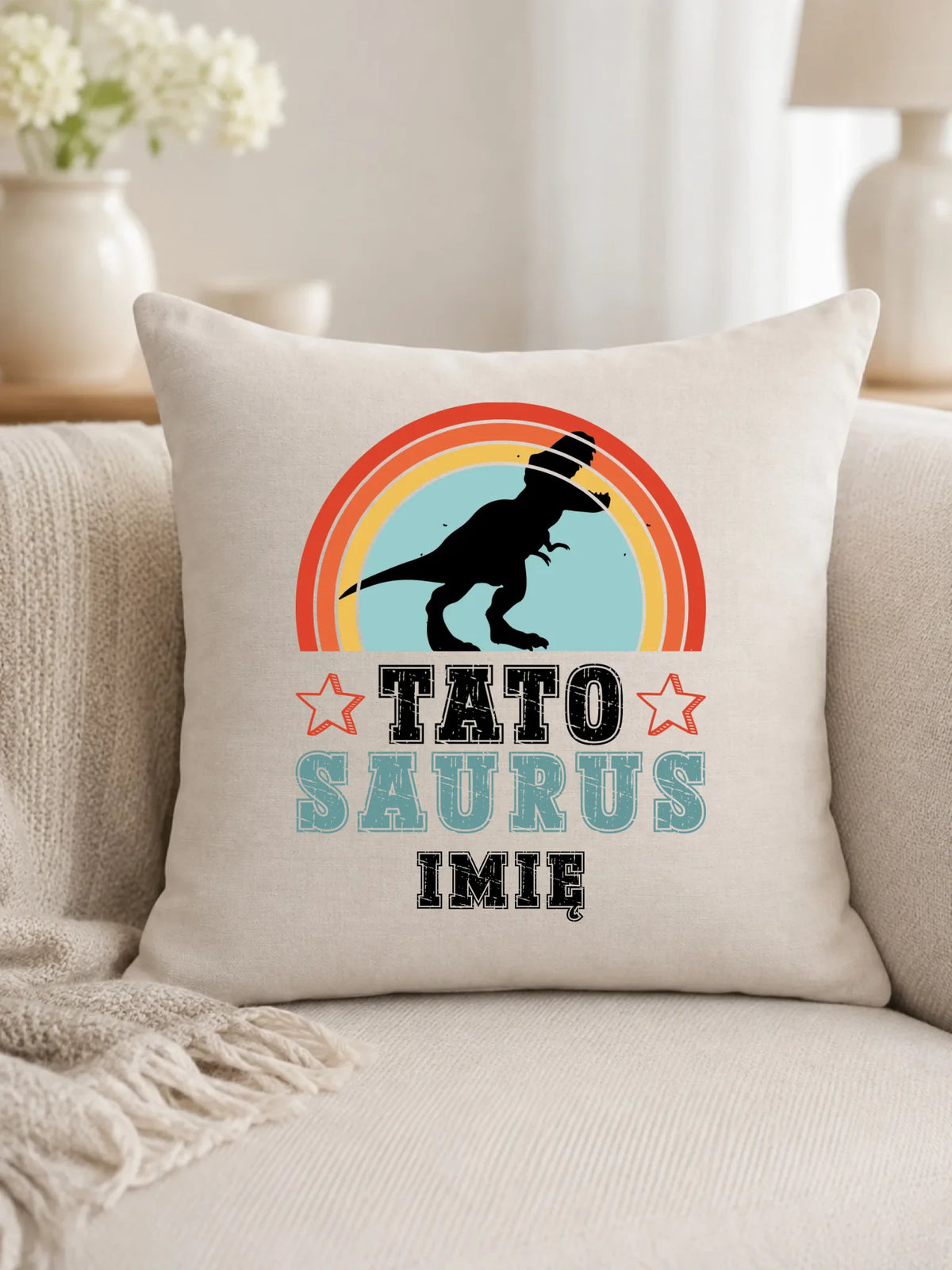 Poduszka dla taty - Tato Saurus - personalizowana DT03