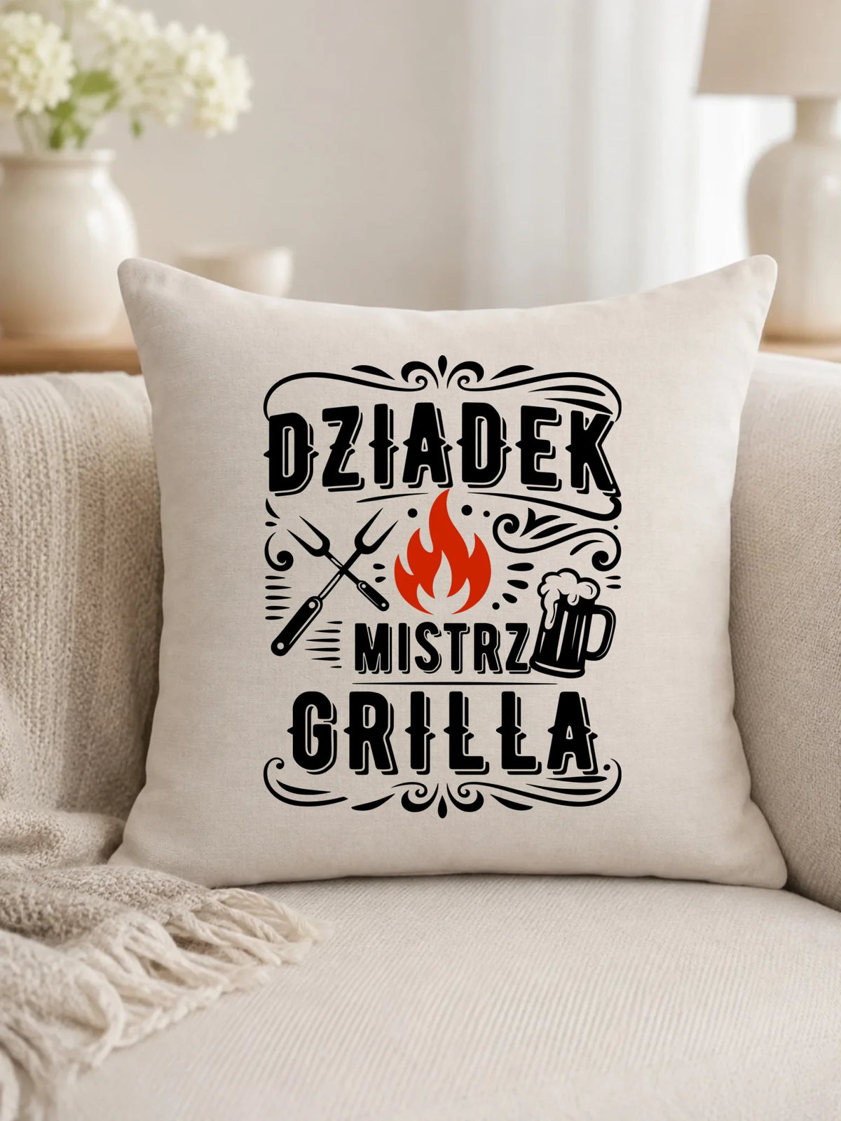 Poduszka dla dziadka - Dziadek mistrz grilla D33