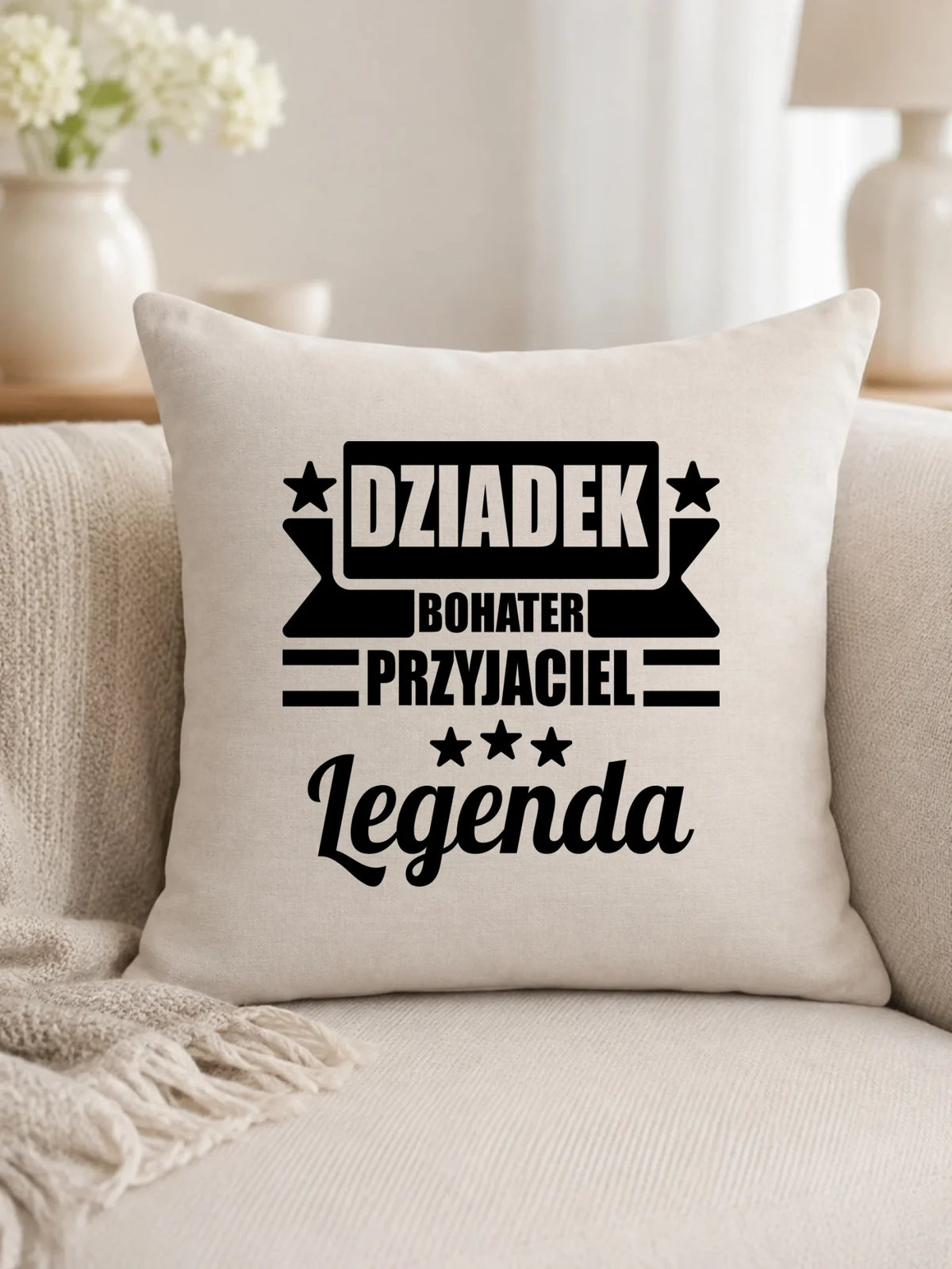 Poduszka dla dziadka - Bohater przyjaciel legenda D20