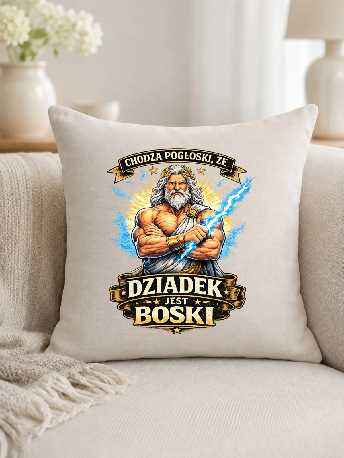 Poduszka dla dziadka - Chodzą pogłoski, że dziadek jest boski D16
