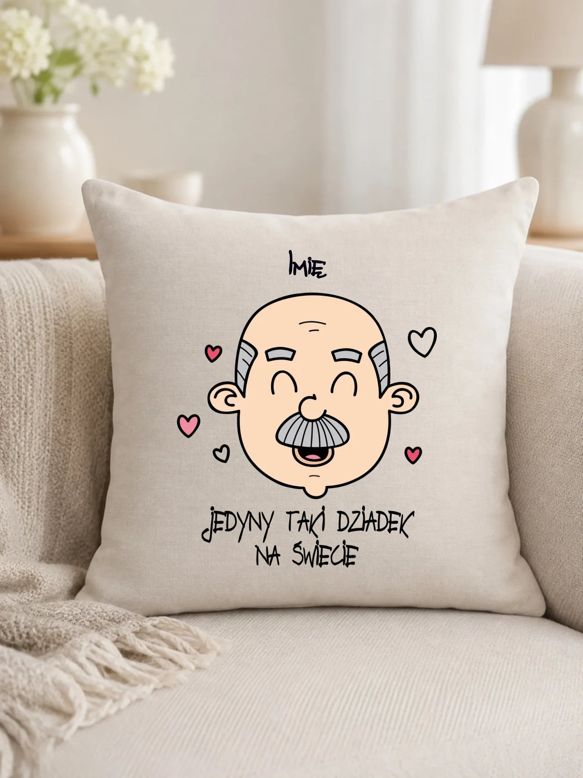 Poduszka dla dziadka - Jedyny taki dziadek na świecie - personalizowana D15