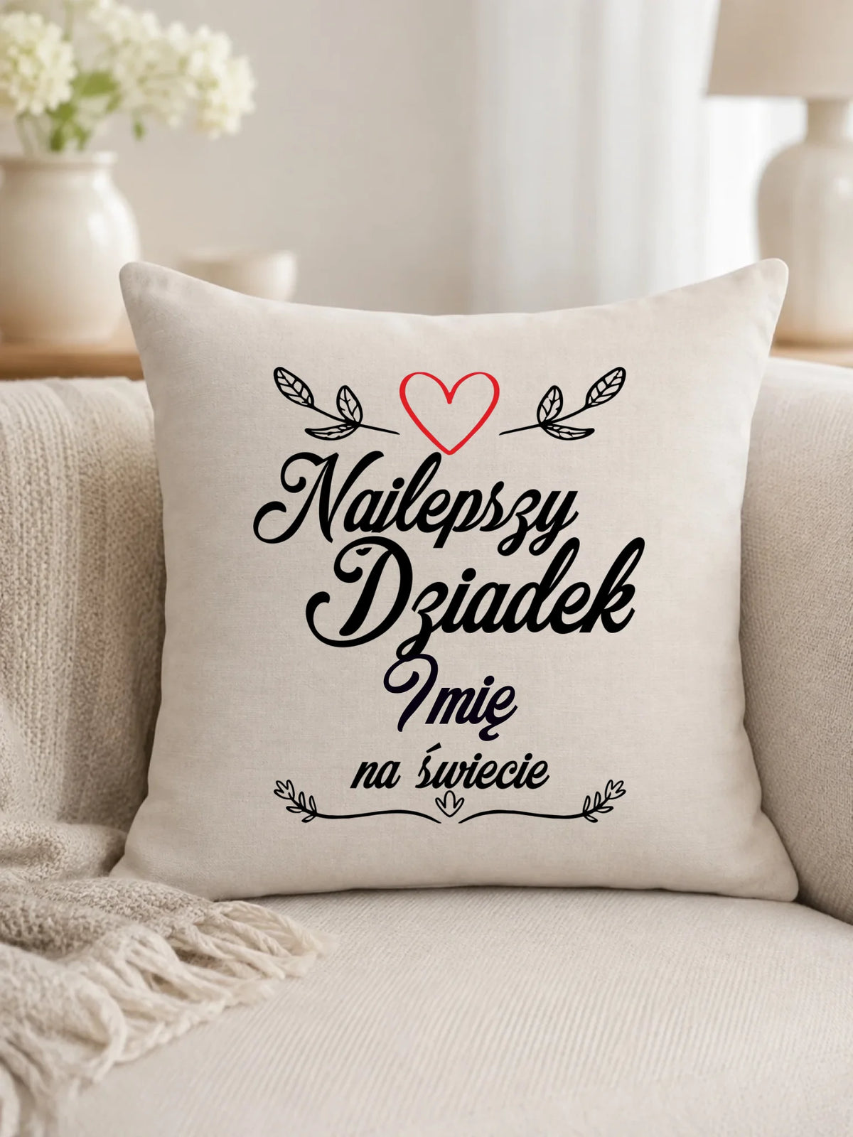 Poduszka dla dziadka - Najlepszy dziadek na Świecie - personalizowana D12