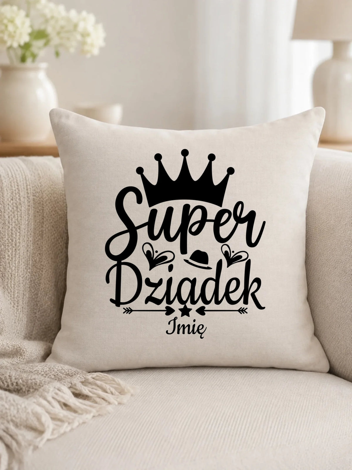 Poduszka dla dziadka - Super Dziadek - personalizowana D03