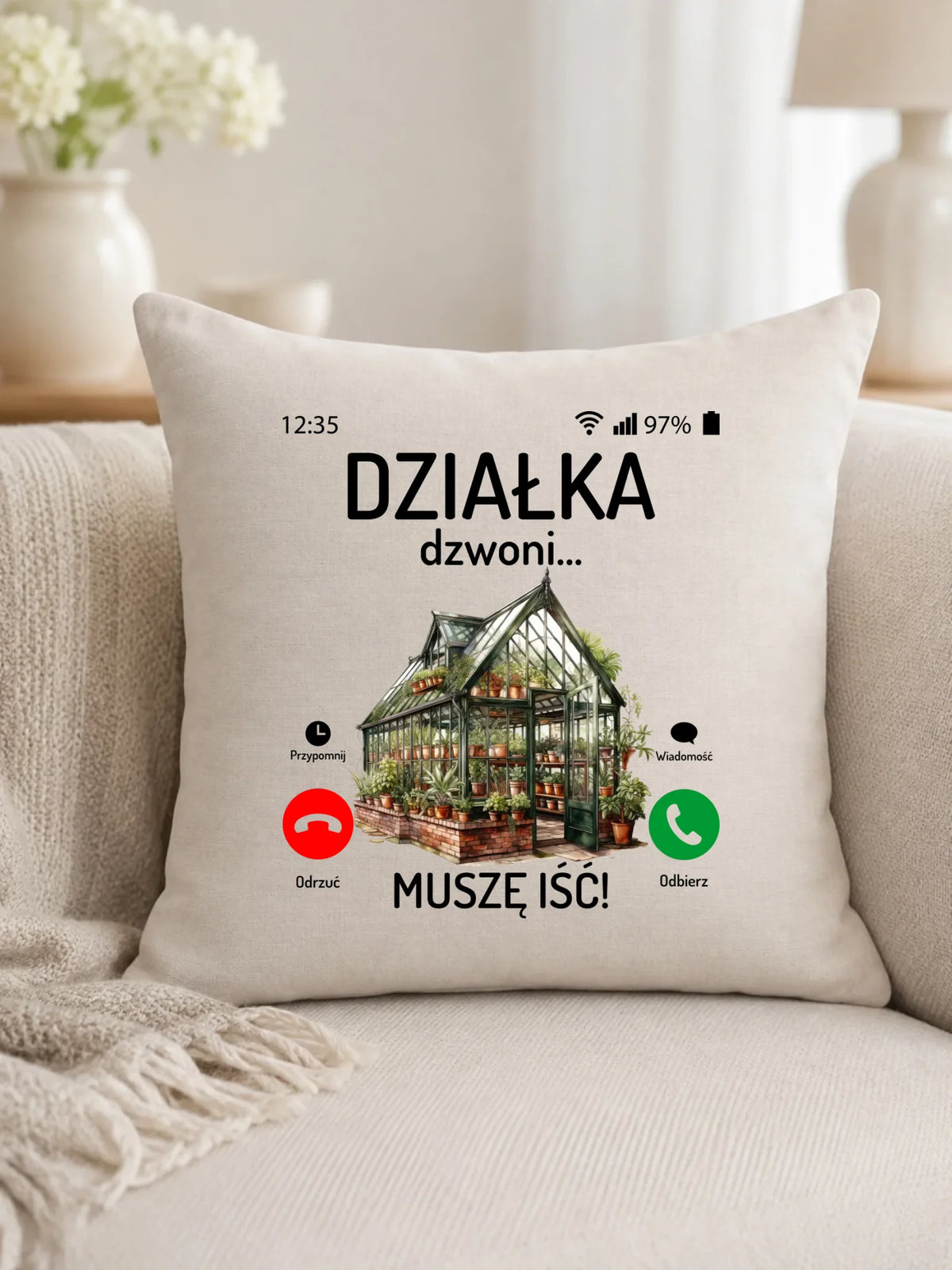 Poduszka dla babci - Działka dzwoni muszę iść B41