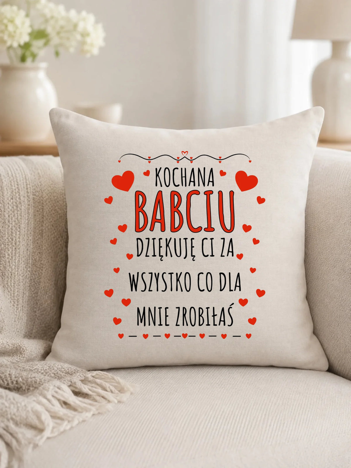 Poduszka dla babci - Kochana Babciu dziękuję Ci B21