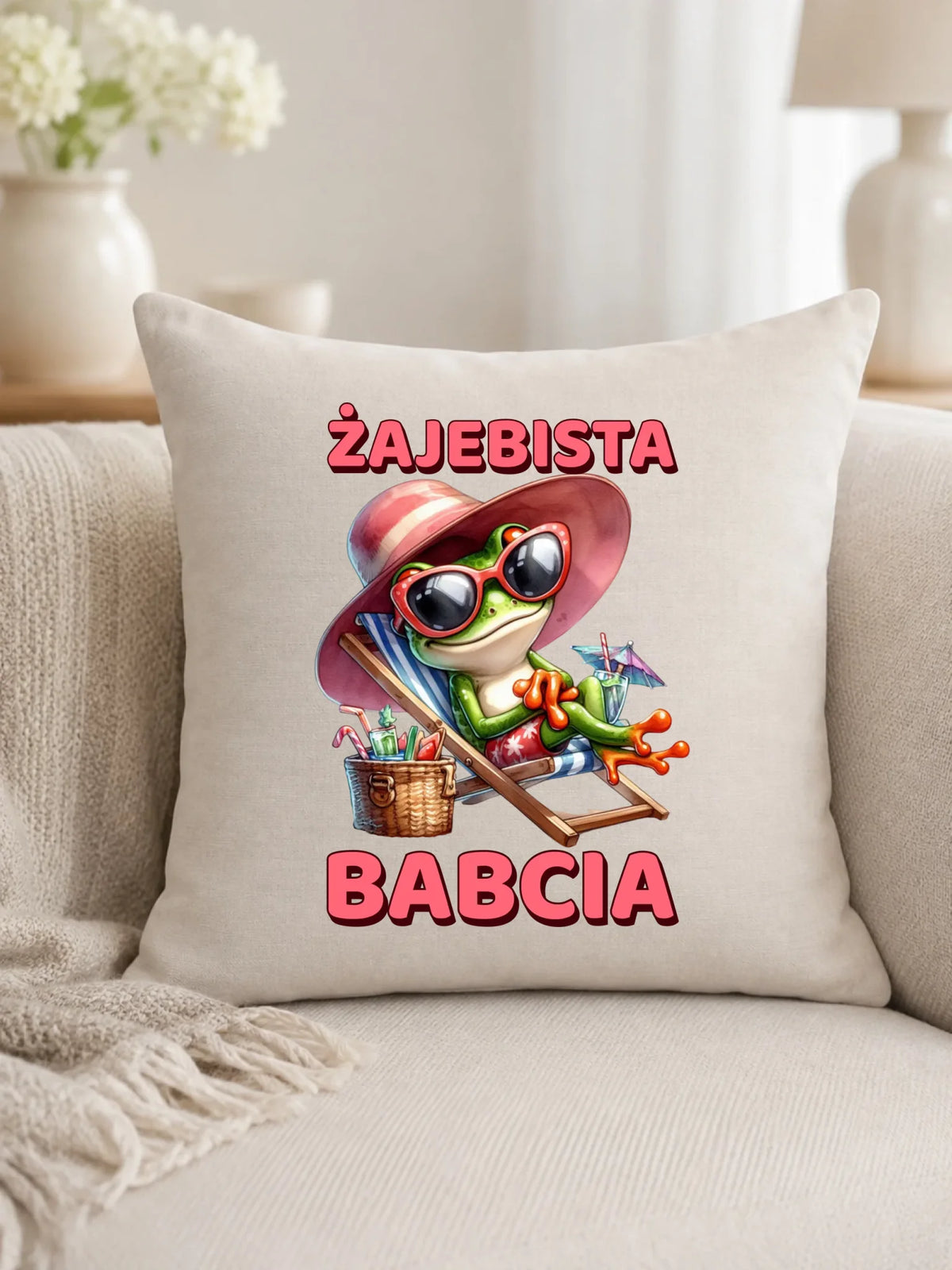 Poduszka dla babci - Żajebista Babcia Żaba B27