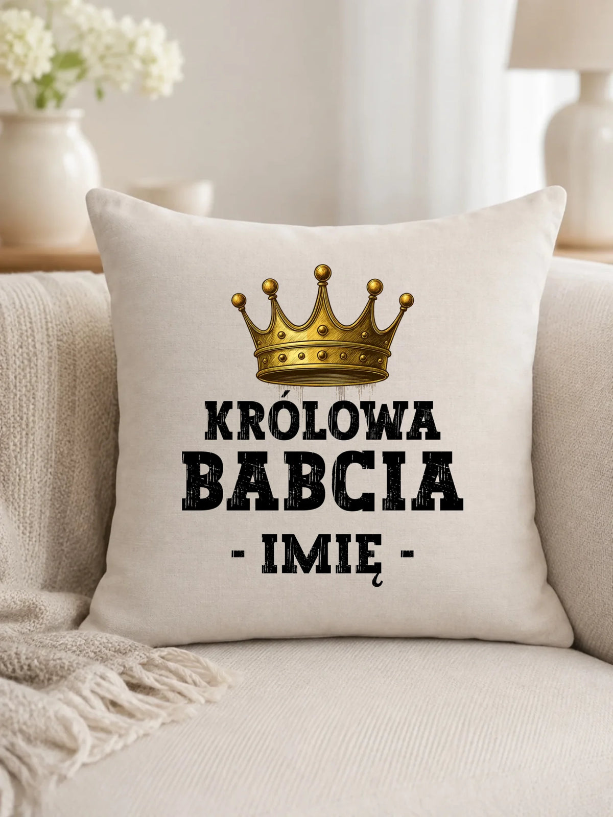 Poduszka dla babci - Królowa Babcia - personalizowana B17