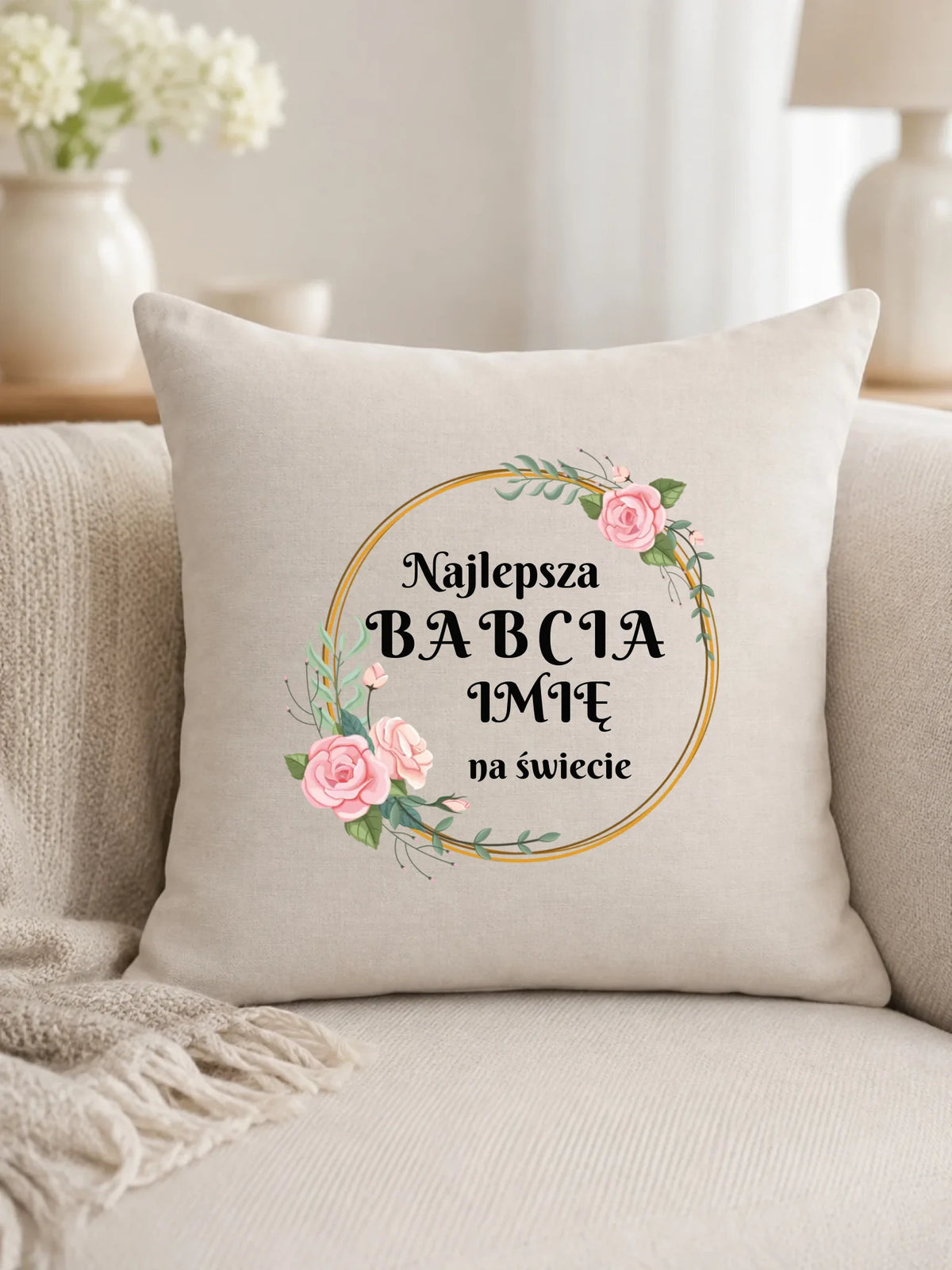 Poduszka dla babci - Najlepsza babcia na Świecie - personalizowana B04