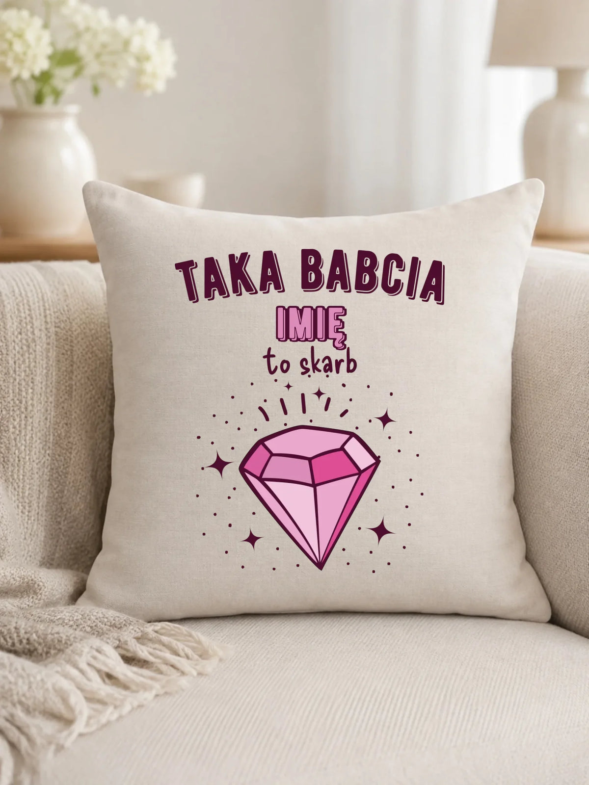 Poduszka dla babci - Taka Babcia to skarb - personalizowana B06