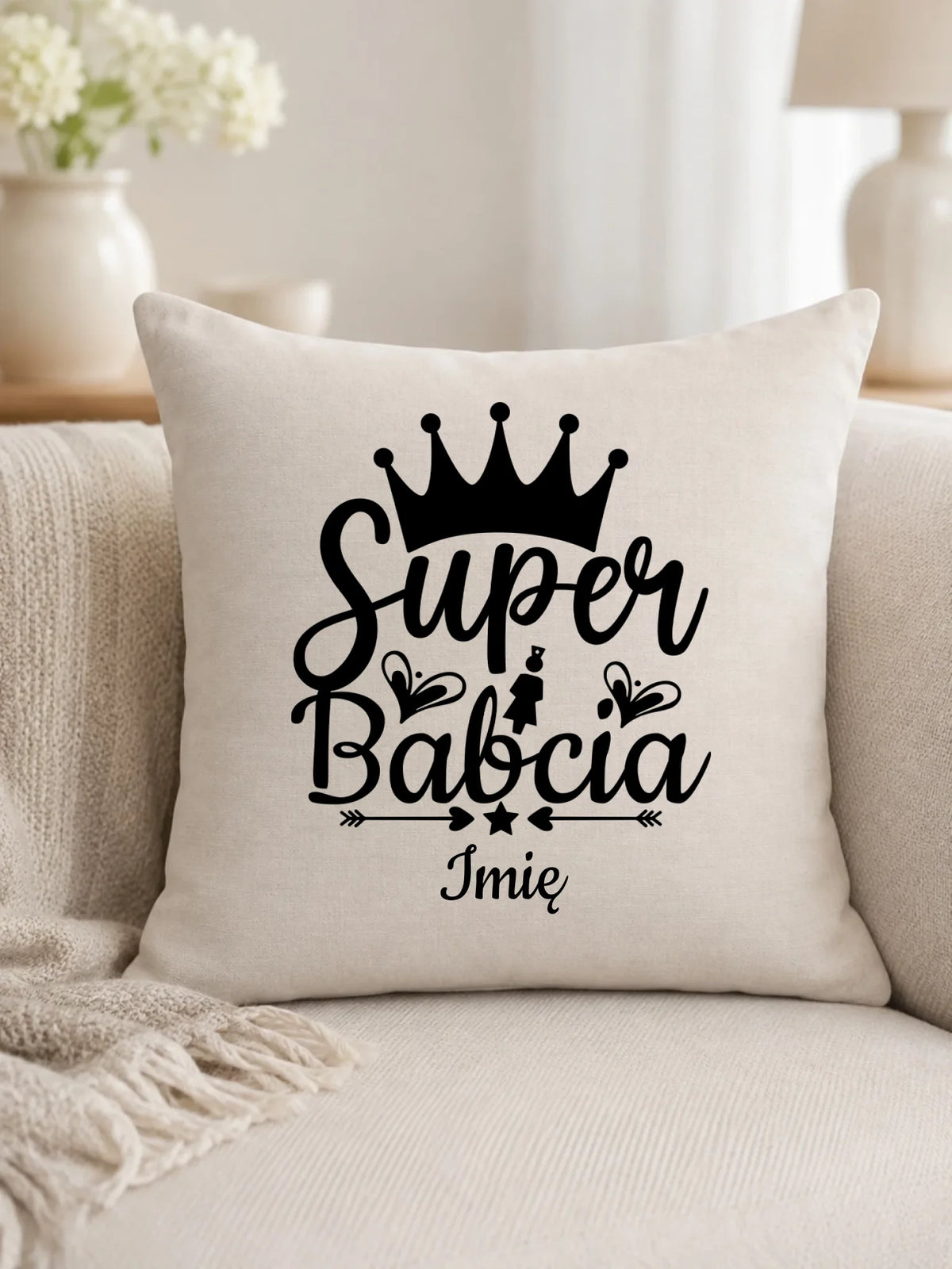 Poduszka dla babci - Super Babcia - personalizowana B03