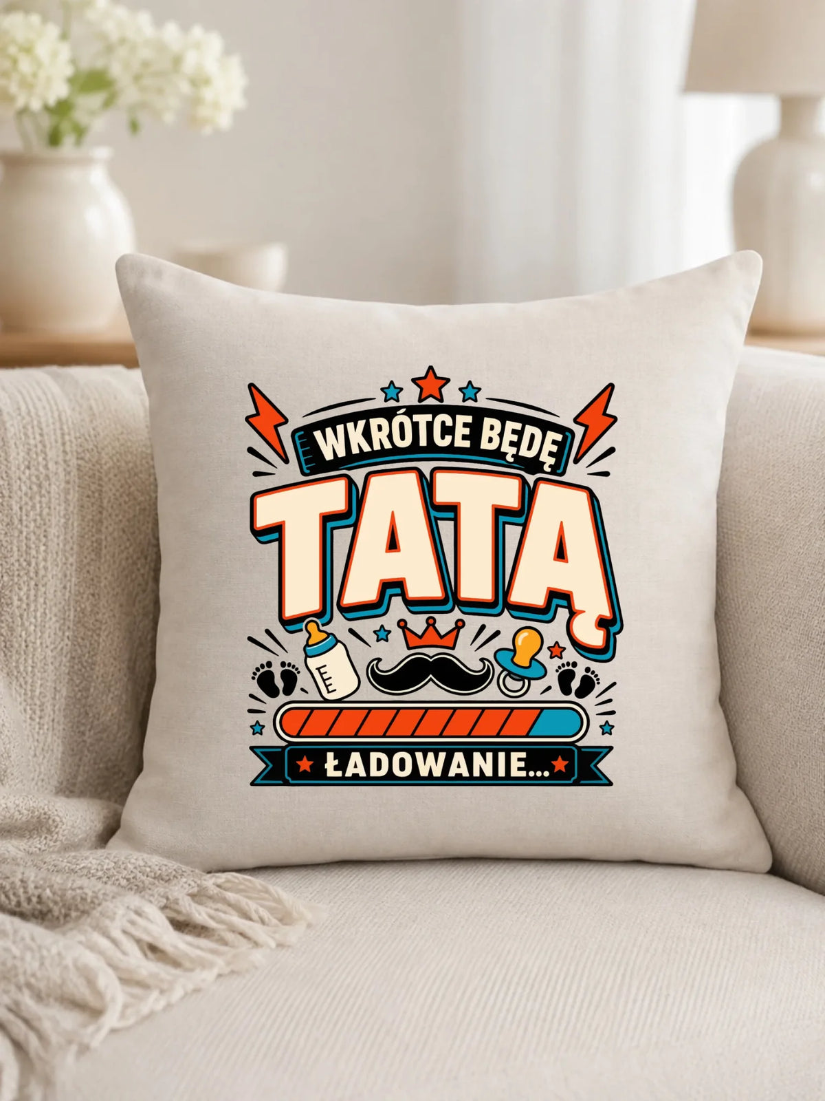 Poduszka dla przyszłego taty - Wkrótce będę tatą DT23