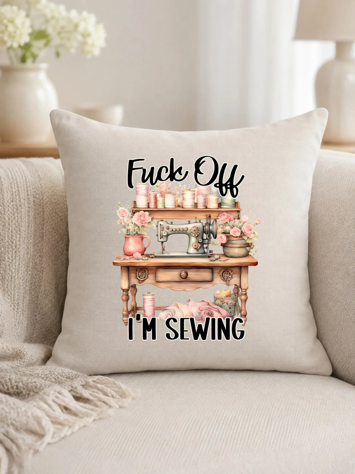Poduszka szyciowa dla krawcowej - Fck off im sewing HS16