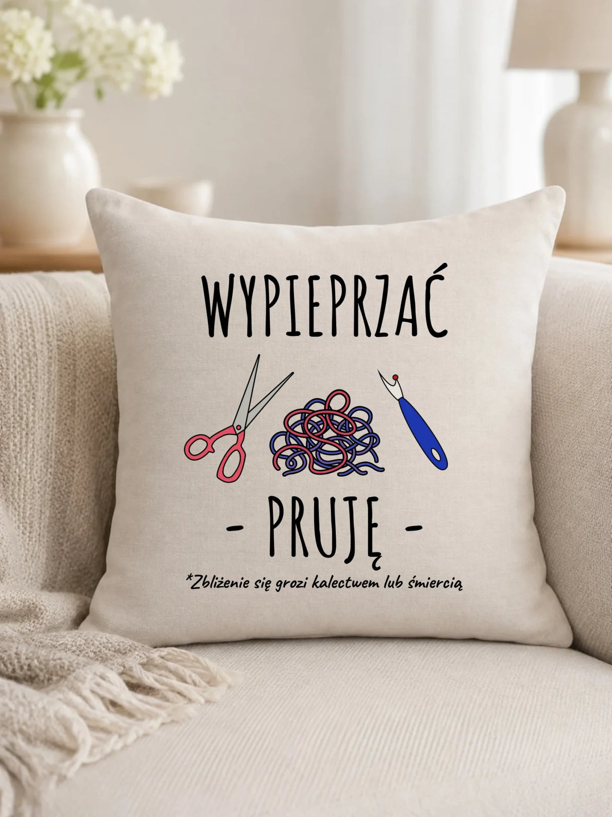 Poduszka szyciowa dla krawcowej - Wypieprzać, pruję HS08