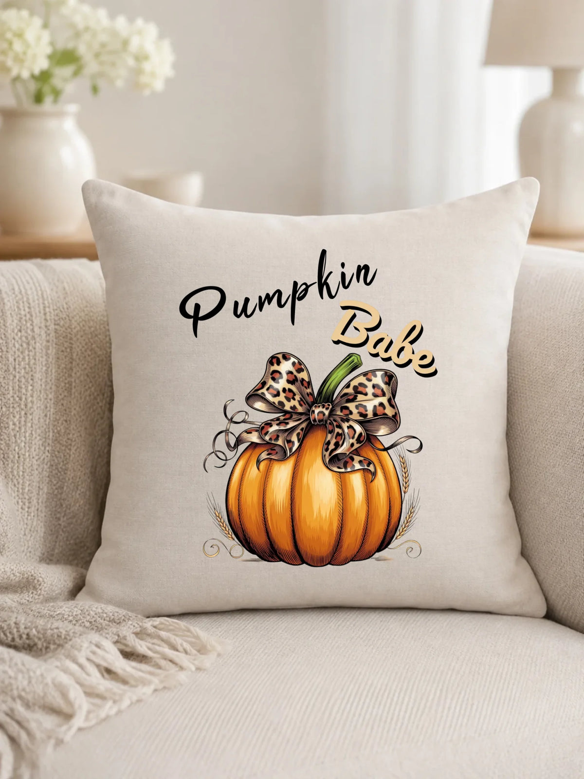 Poduszka jesienna - Pumpkin Babe - dla miłośniczki dyni JS33