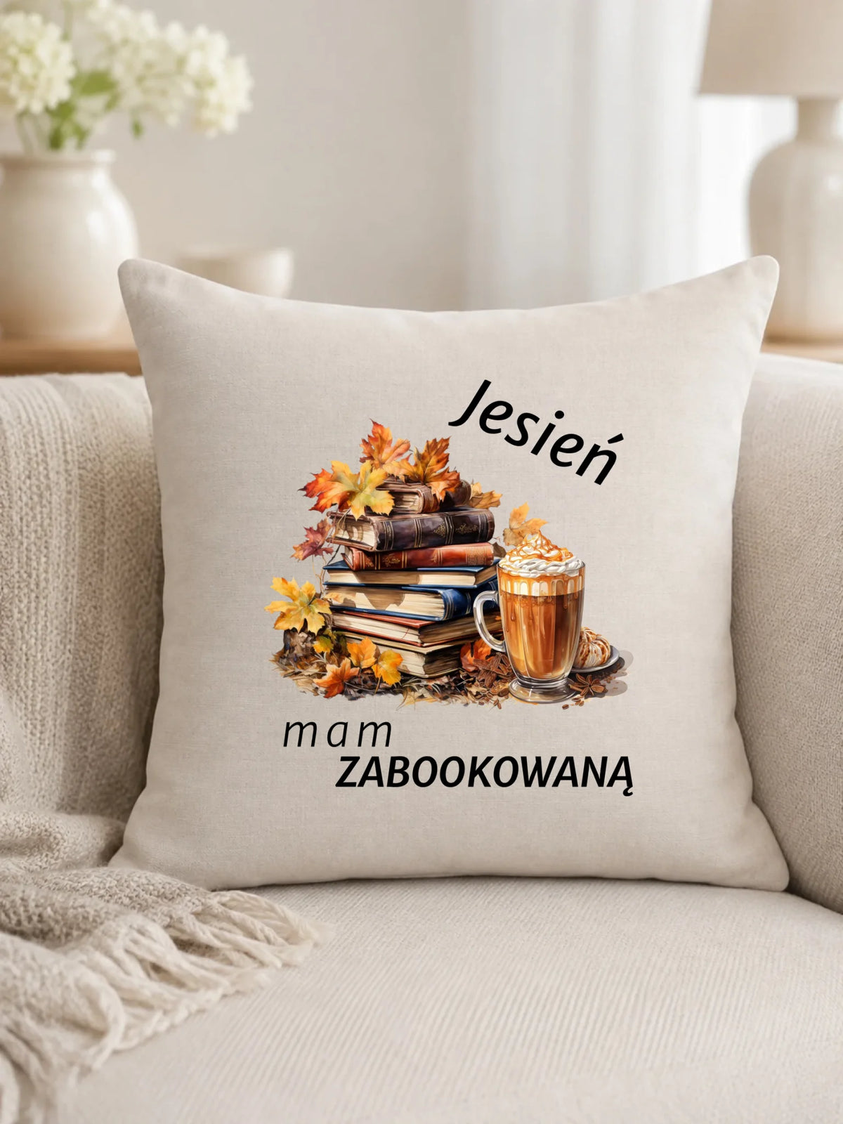 Poduszka jesienna - Jesień mam zabookowaną JS28