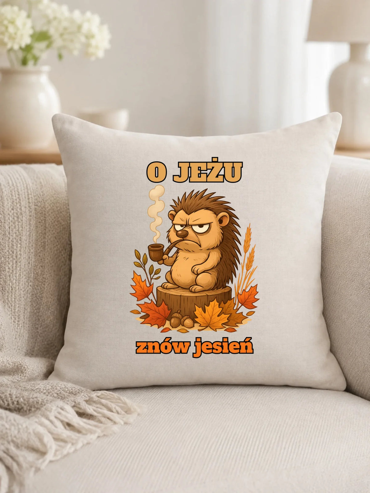 Poduszka jesienna - O jeżu znów jesień JS20