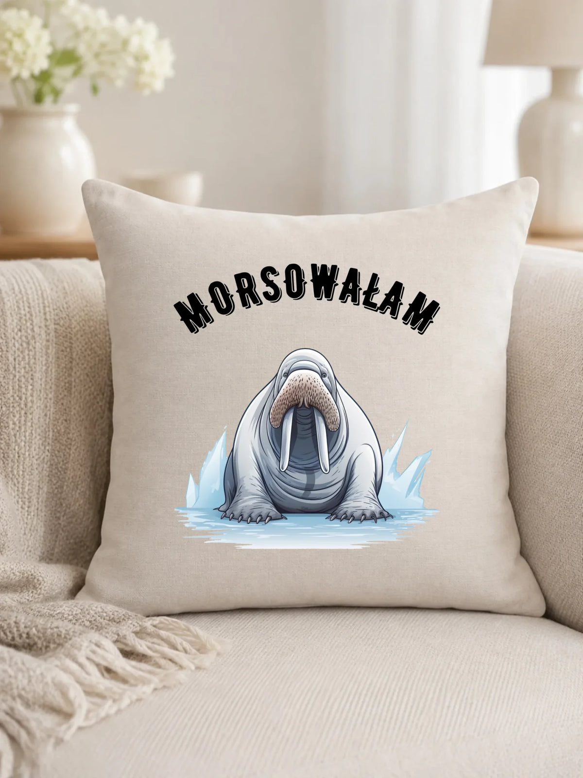 Poduszka - prezent dla morsa - Morsowałam - Mors HM18