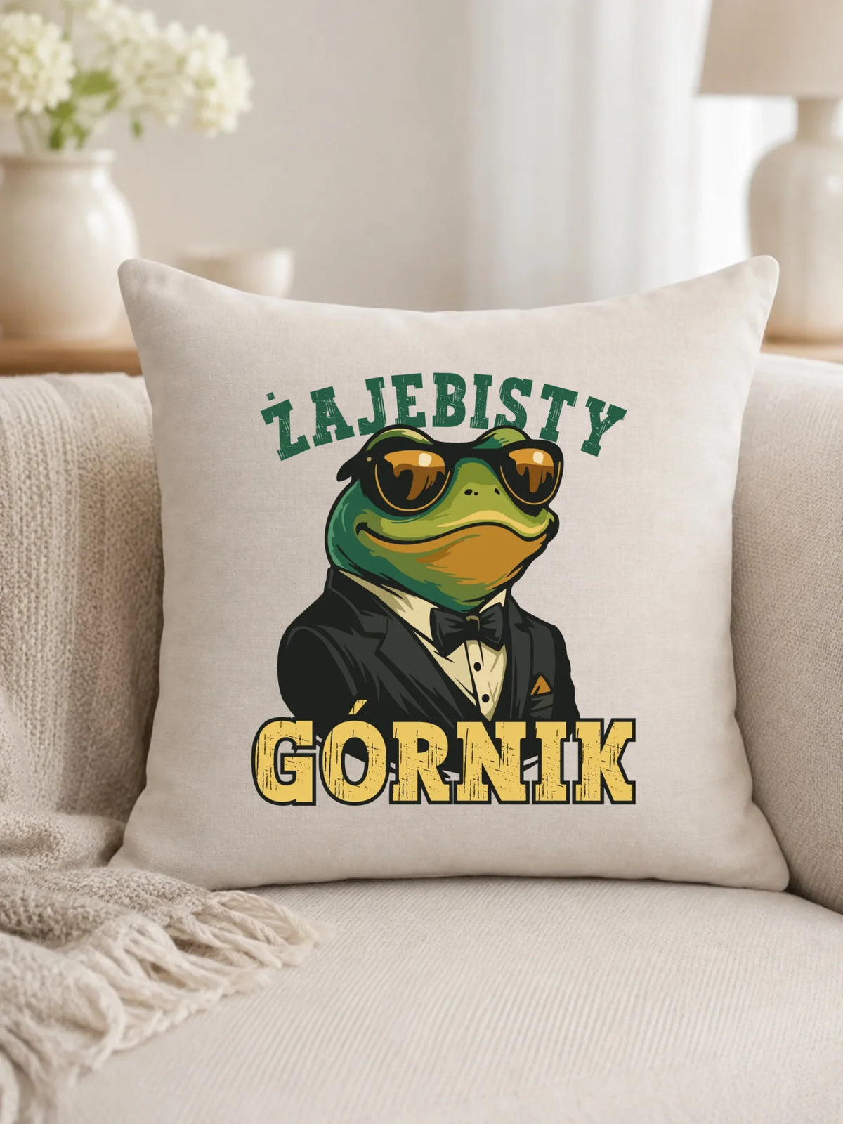 Poduszka - prezent dla górnika - Żajebisty górnik G18