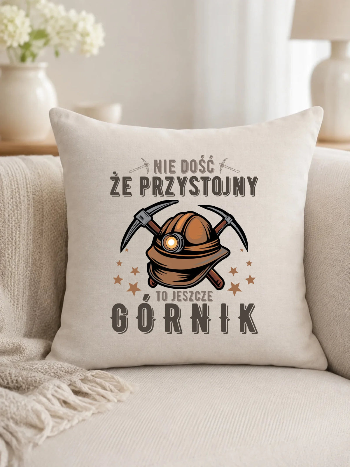 Poduszka - prezent dla górnika - Nie dość, że przystojny to jeszcze górnik G16