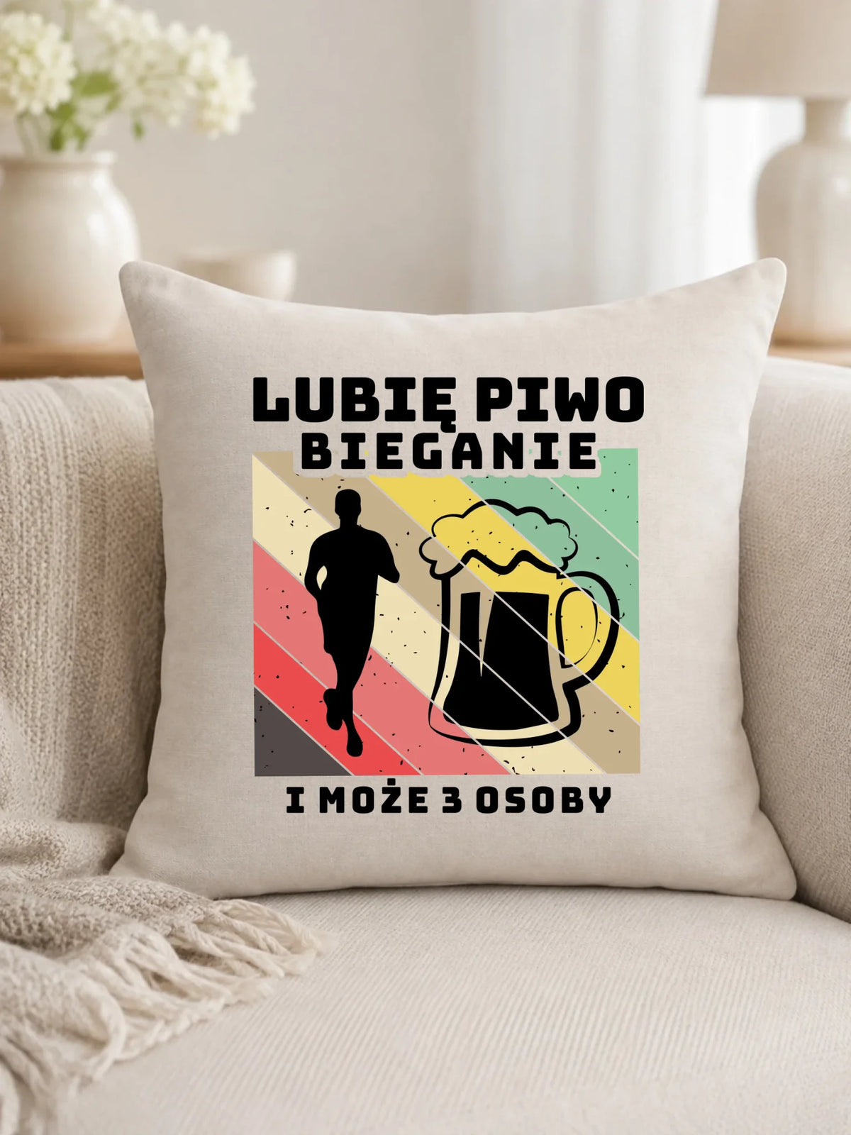 Poduszka dla biegacza - Lubię piwo bieganie HB01