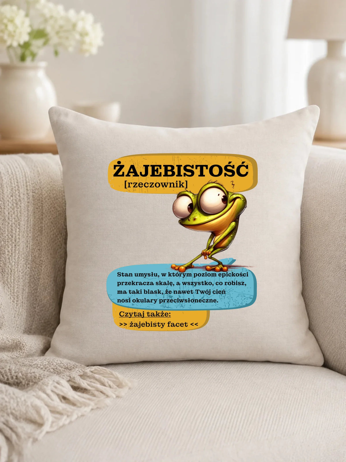 Poduszka - Żajebistość [rzeczownik] prezent na Dzień Chłopaka DCH06