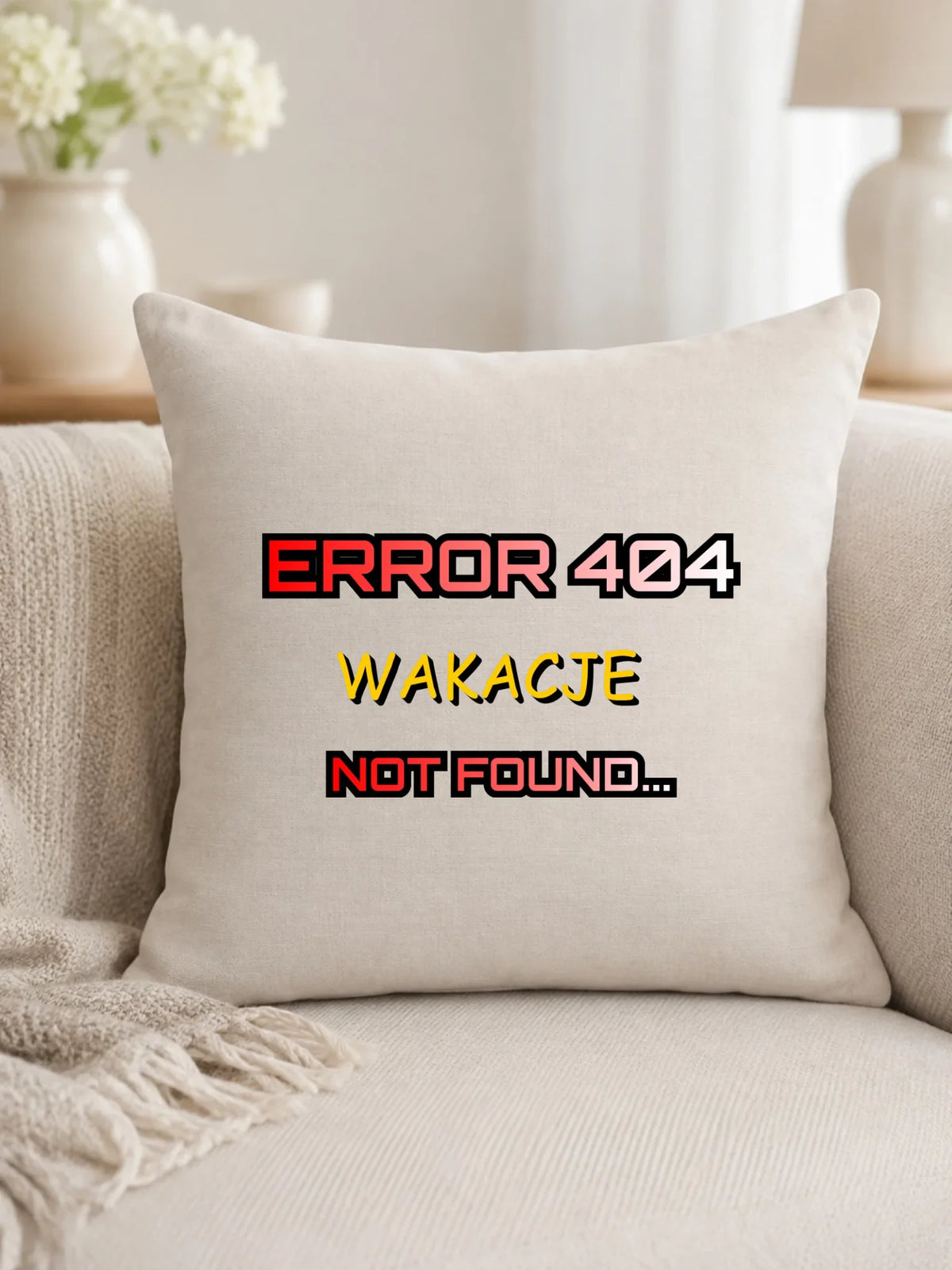 Poduszka szkolna - Error 404 - śmieszna SZ15