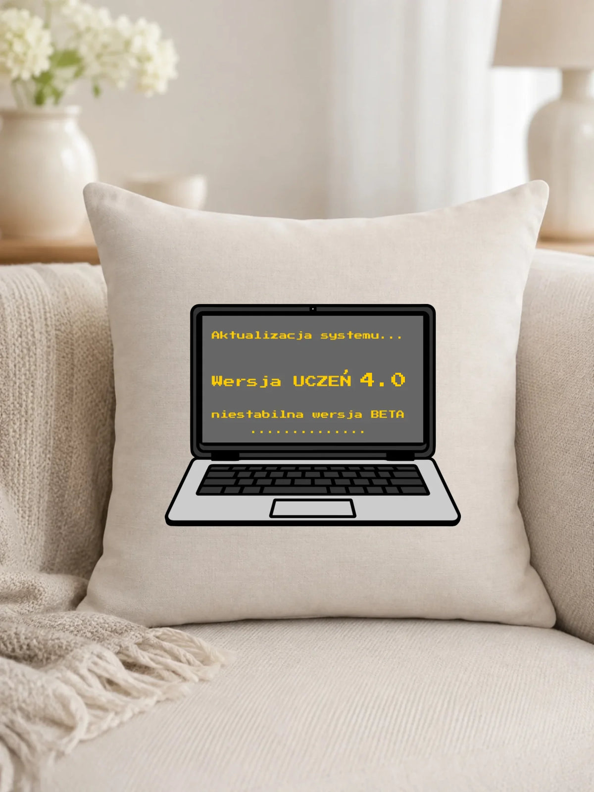 Poduszka dla ucznia - Aktualizacja systemu - powrót do szkoły - personalizowana SZ16