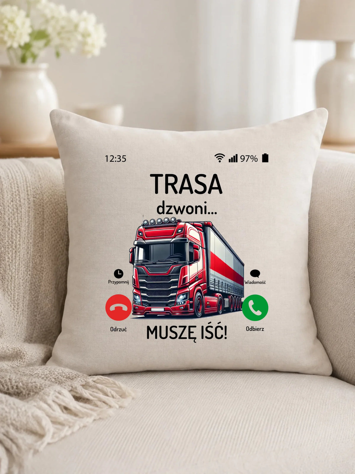 Poduszka dla zawodowego kierowcy - Trasa dzwoni muszę iść ZKT03